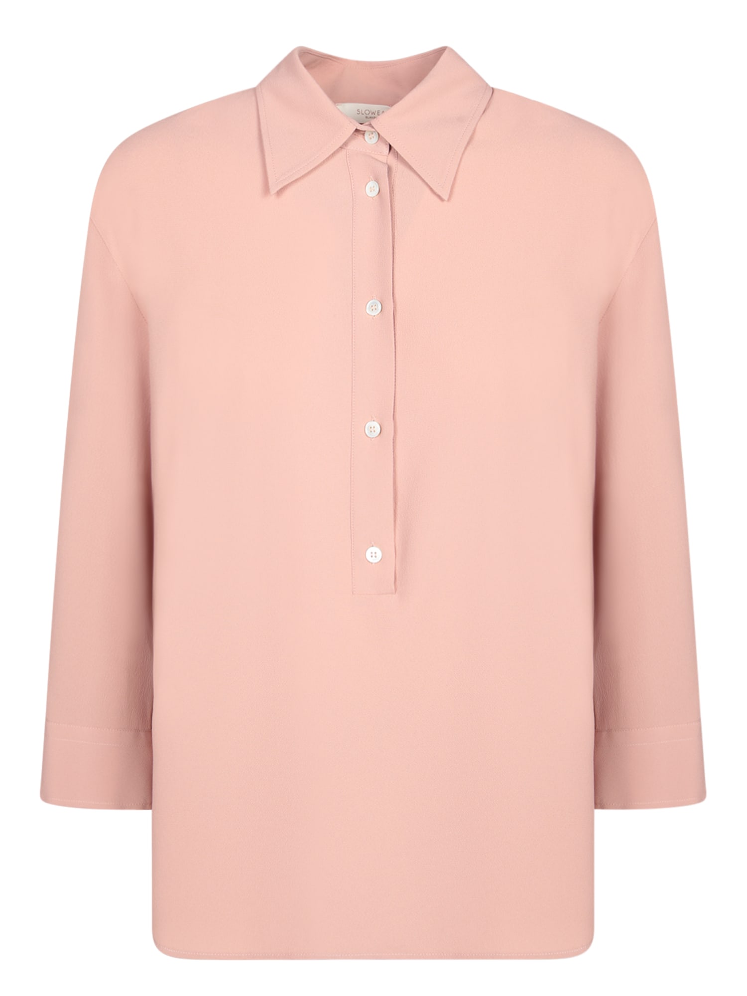 Incotex Pink Silk Crepe Blouse