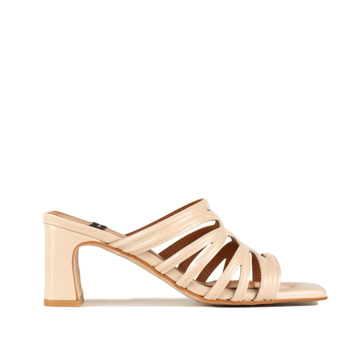 Angel Alarcon Jeanne Shiny Leather Heeled Sandal
