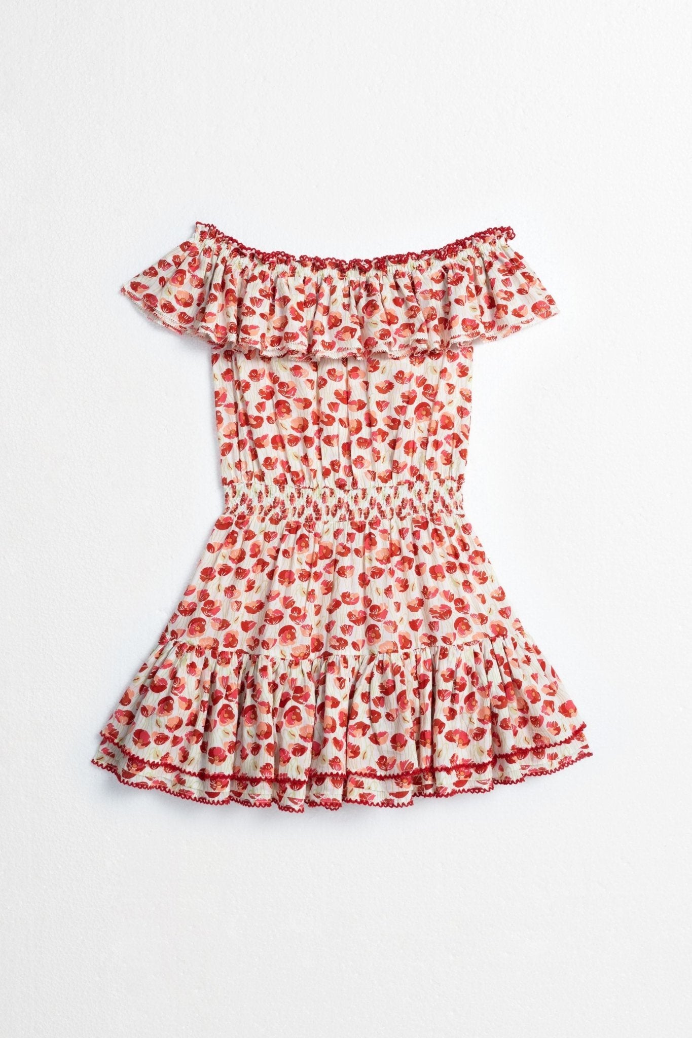 Kids Mini Dress Bella - White Red Alamy