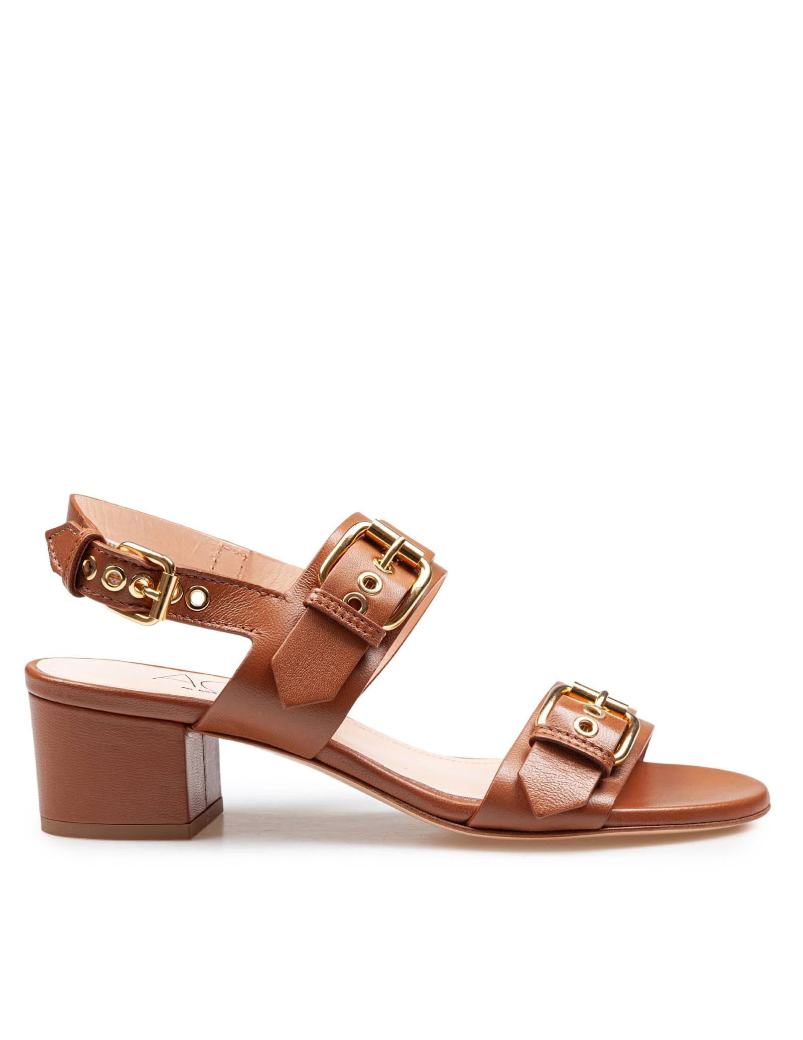 AGL Lala Straps Leather Sandals Brandy Color