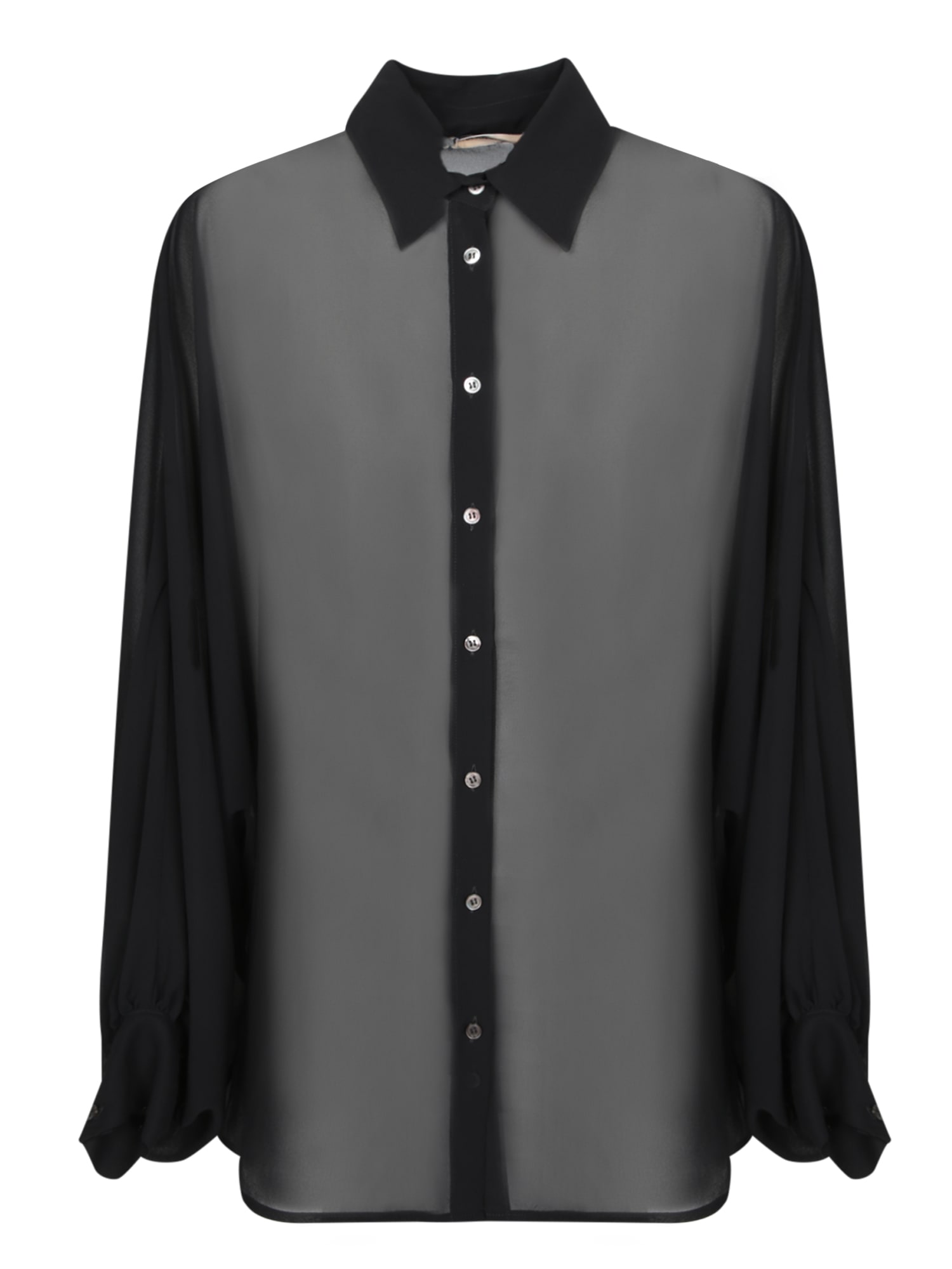 Blanca Vita Black Georgette Overshirt