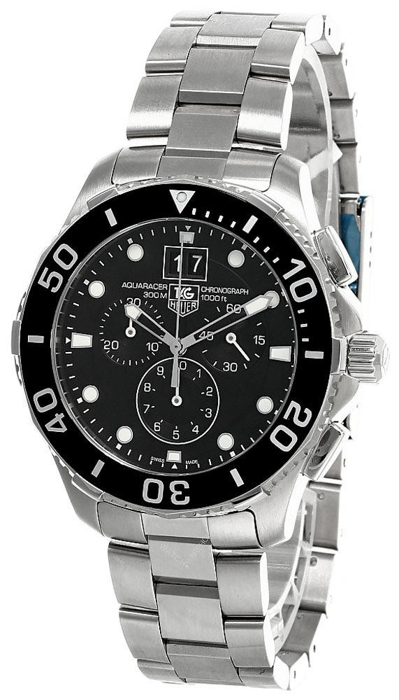 TAG HEUER Aquaracer CHRONO SS Black Dial Men's Watch CAN1010.BA0821