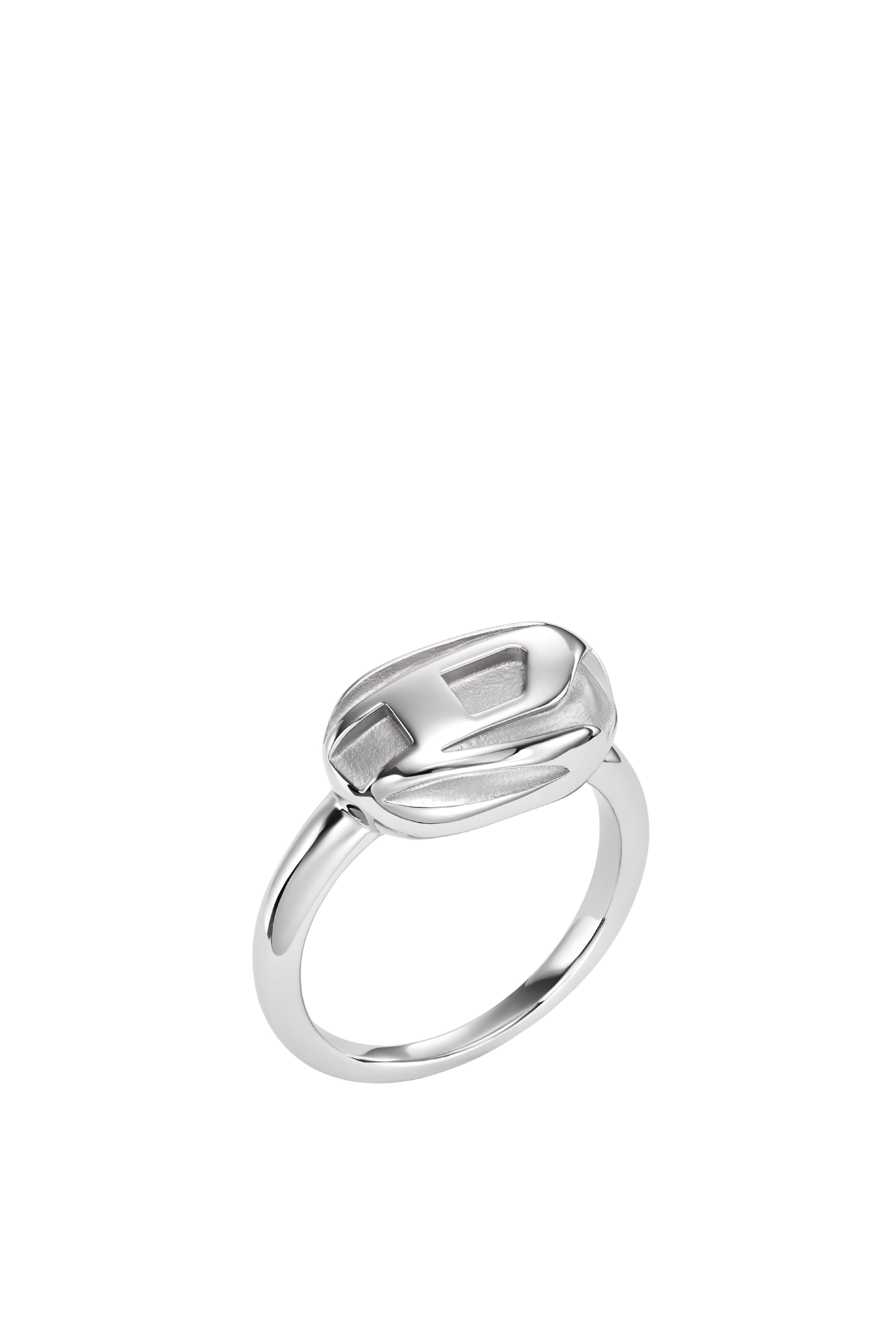 Diesel - Stainless steel signet ring - Rings - Man - Silver