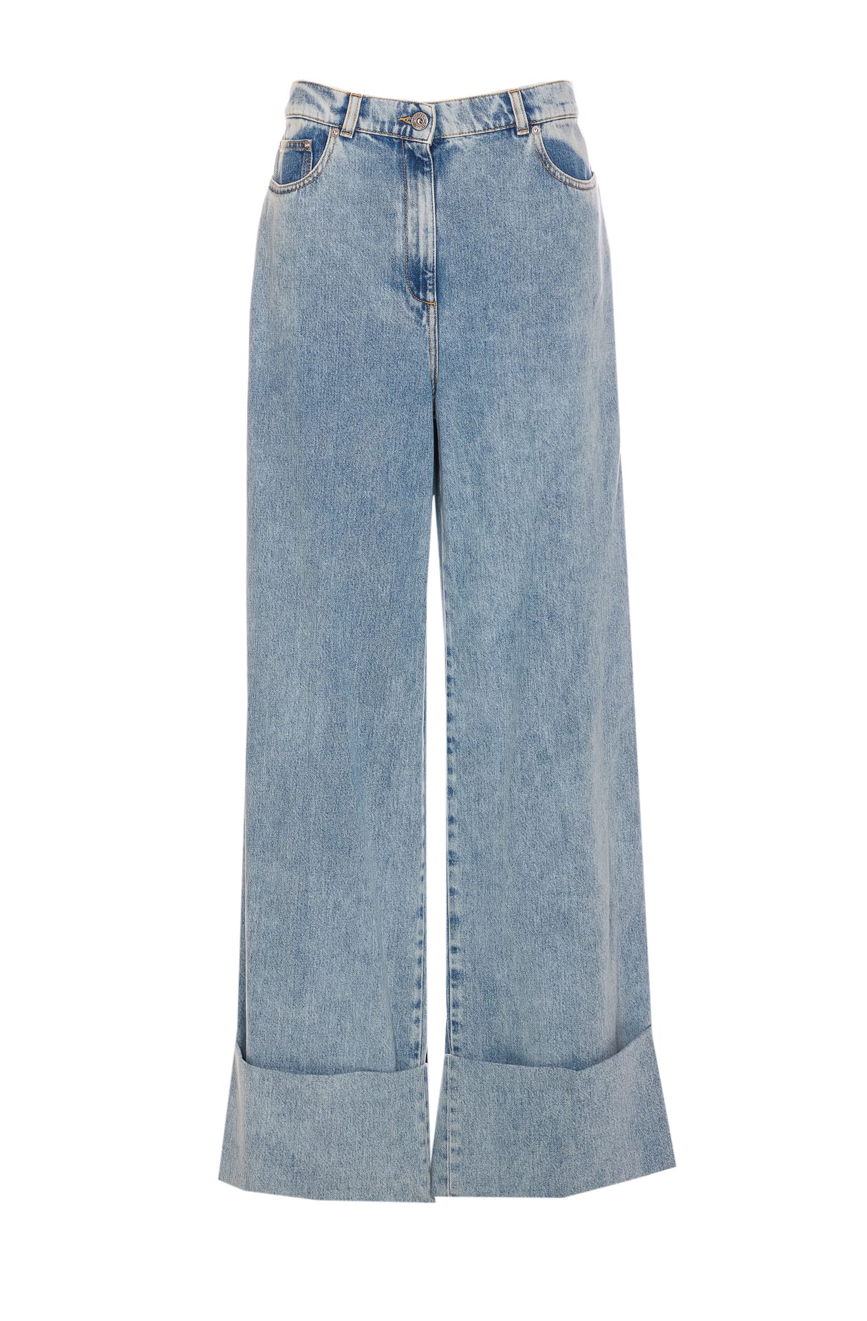 Lanvin Wide Leg Denim Pants