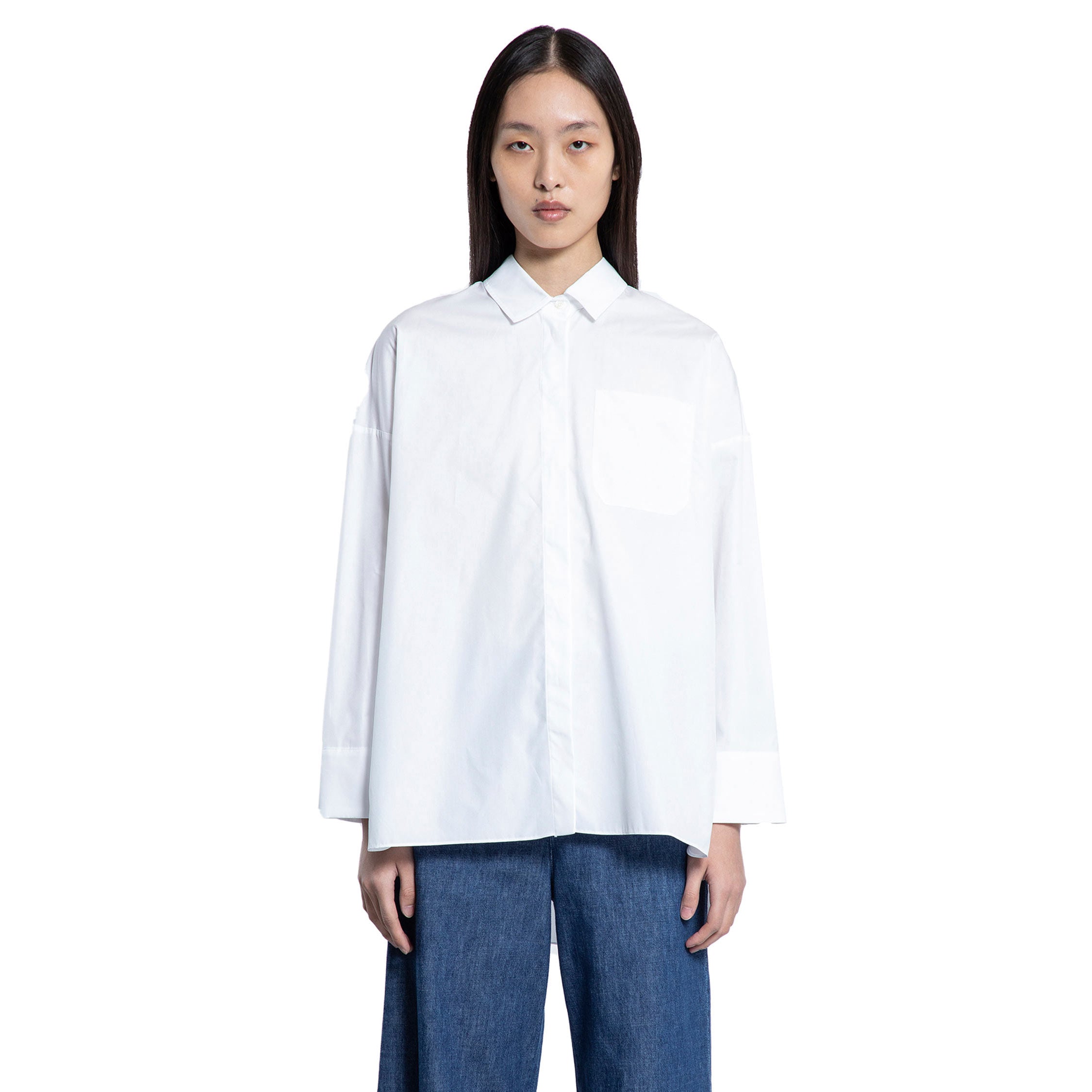 S MAX MARA WOMAN WHITE SHIRTS
