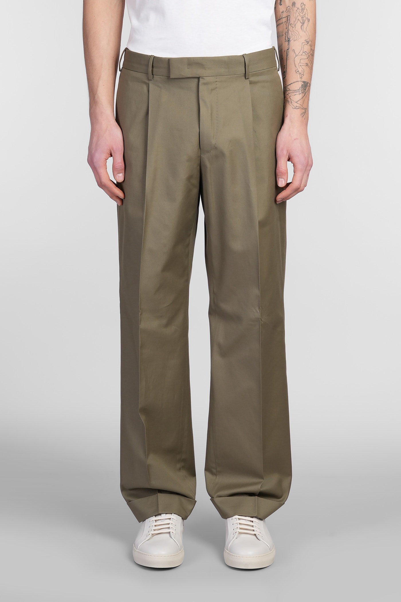 PT Torino Bp75 Pants In Green Cotton