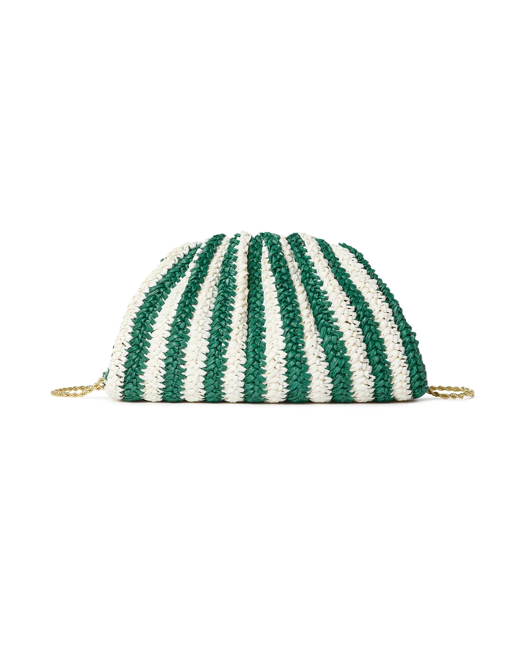 Bailey White/Green Dome Clutch