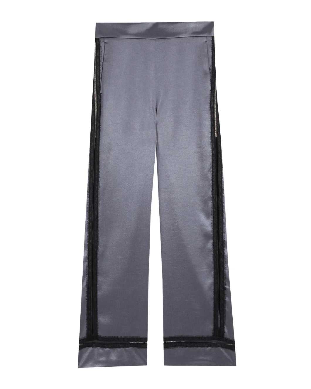 Satin Pants with Lace