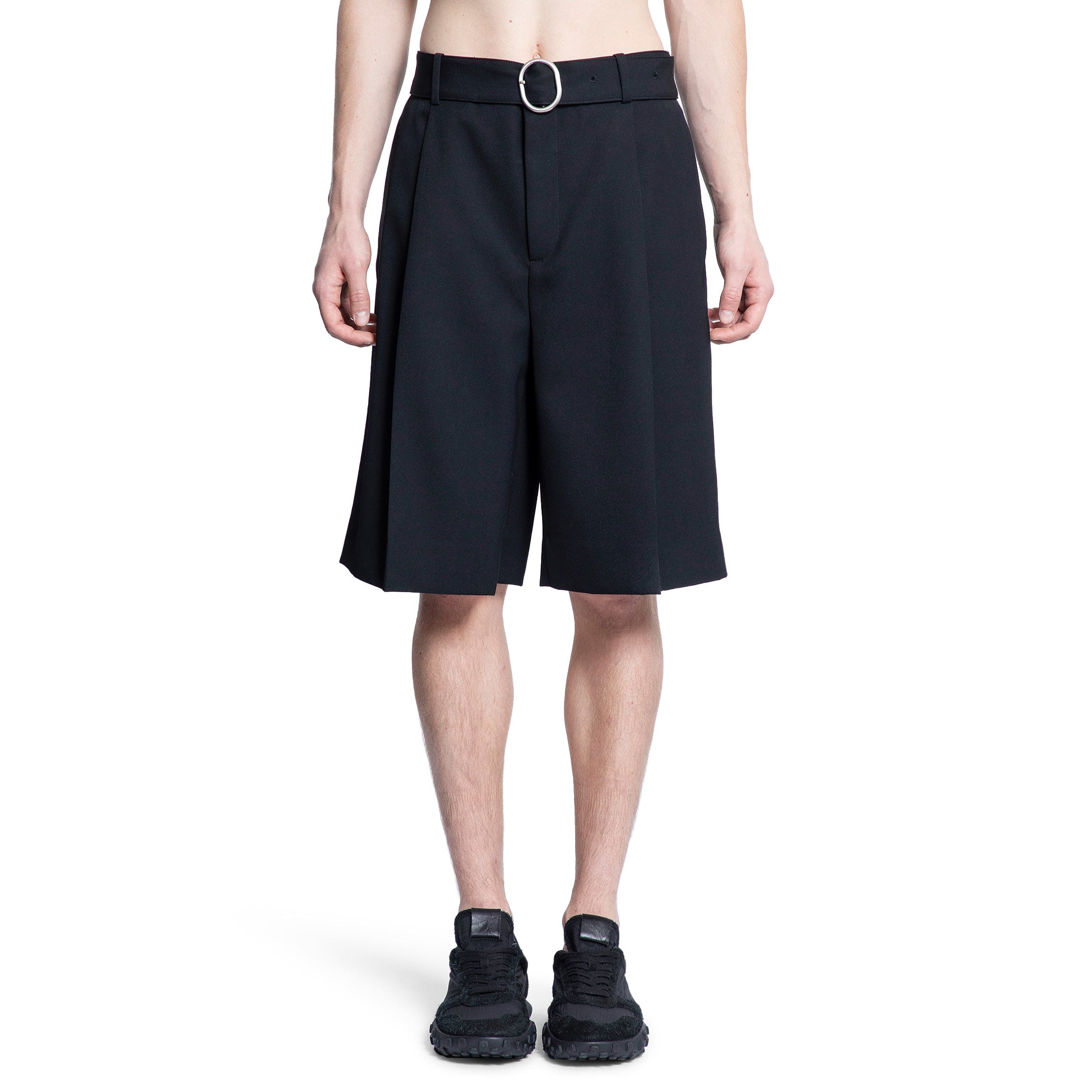 JIL SANDER MAN BLACK SHORTS & SKIRTS
