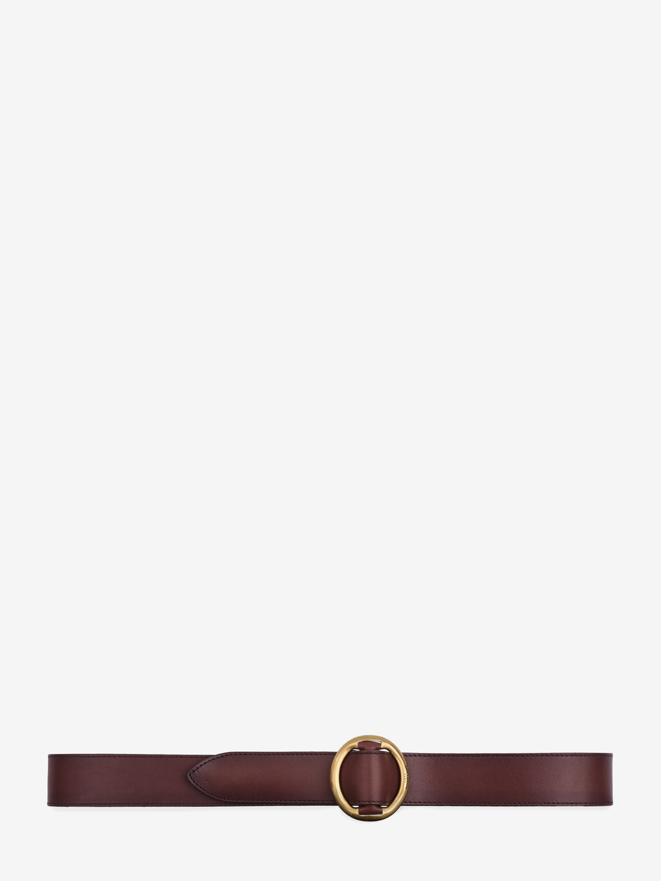 Belt with oval buckle