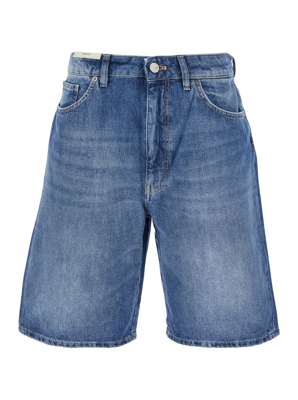 PT Torino gianna Blue Bermuda Pants With Logo Patch On The Rear In Denim Woman