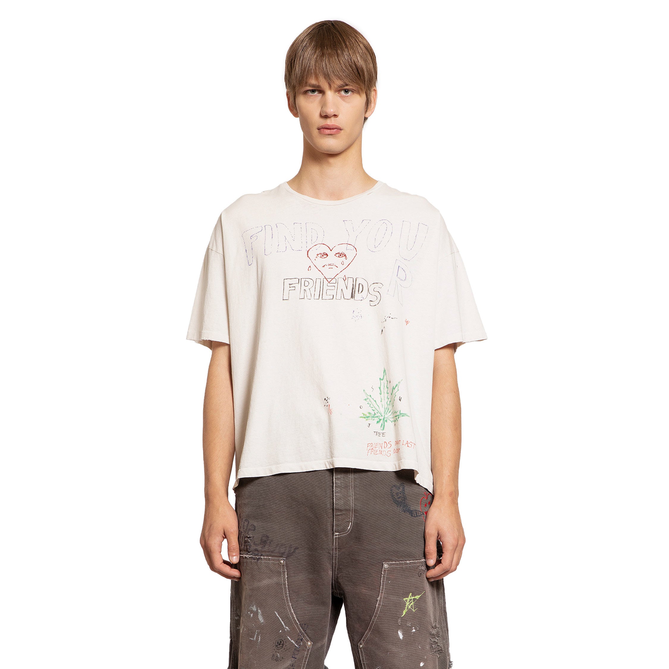 PALY HOLLYWOOD MAN OFF-WHITE T-SHIRTS & TANK TOPS