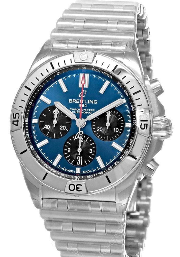 BREITLING Chronomat B01 SS 42MM Blue Dial Men's Watch AB0134101C1A1
