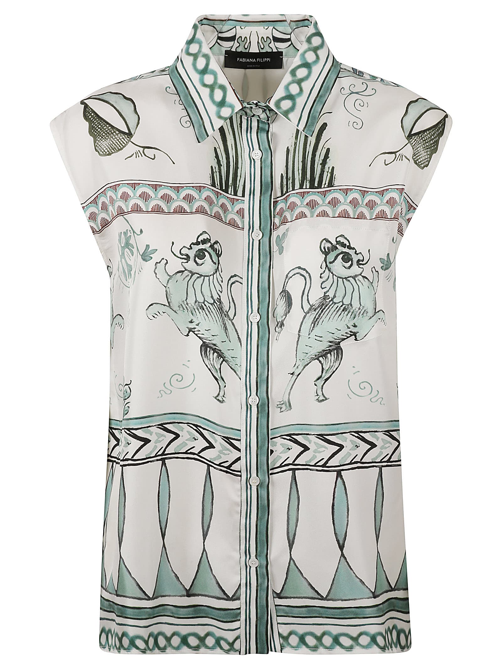 Fabiana Filippi Printed Sleeveless Shirt