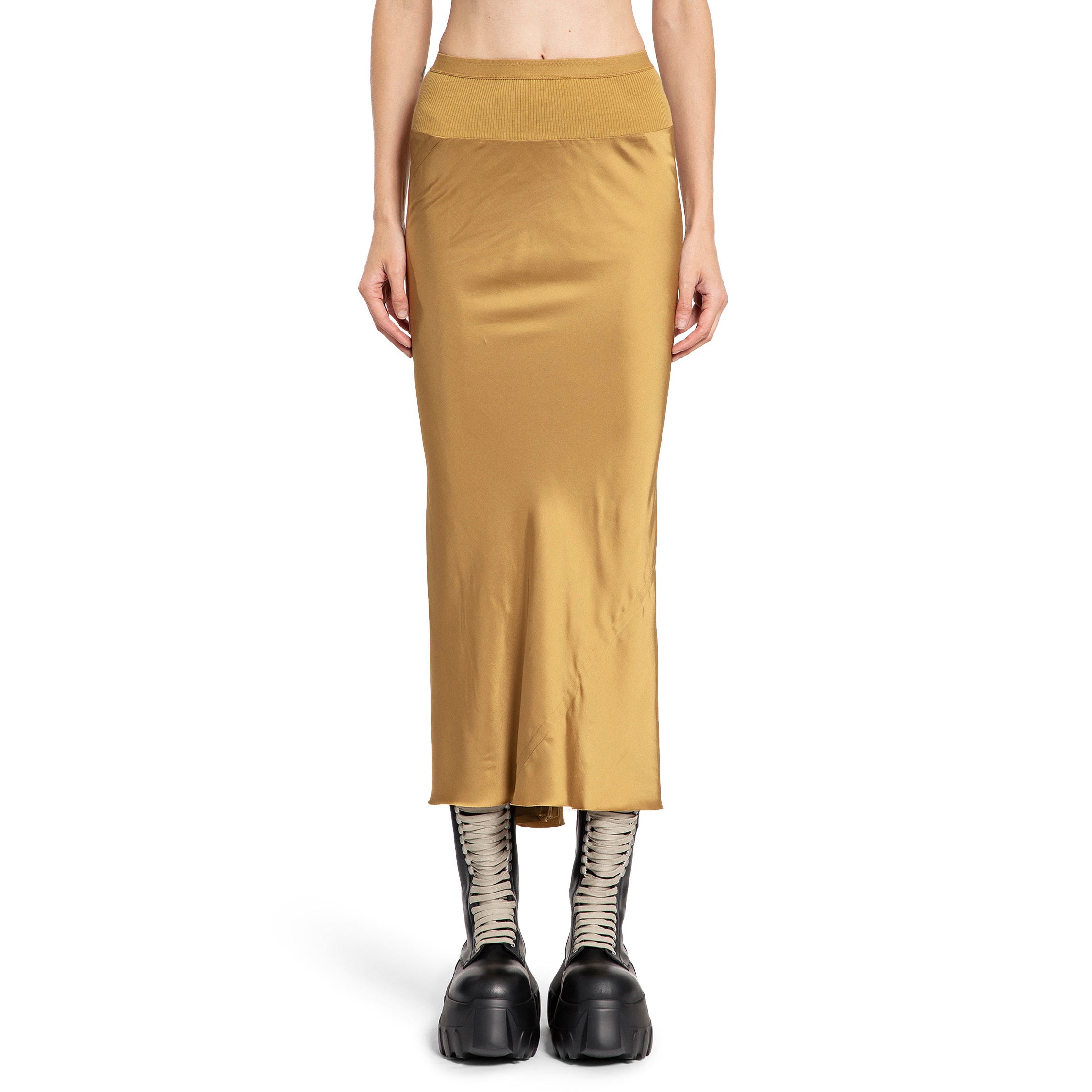 RICK OWENS WOMAN YELLOW SKIRTS