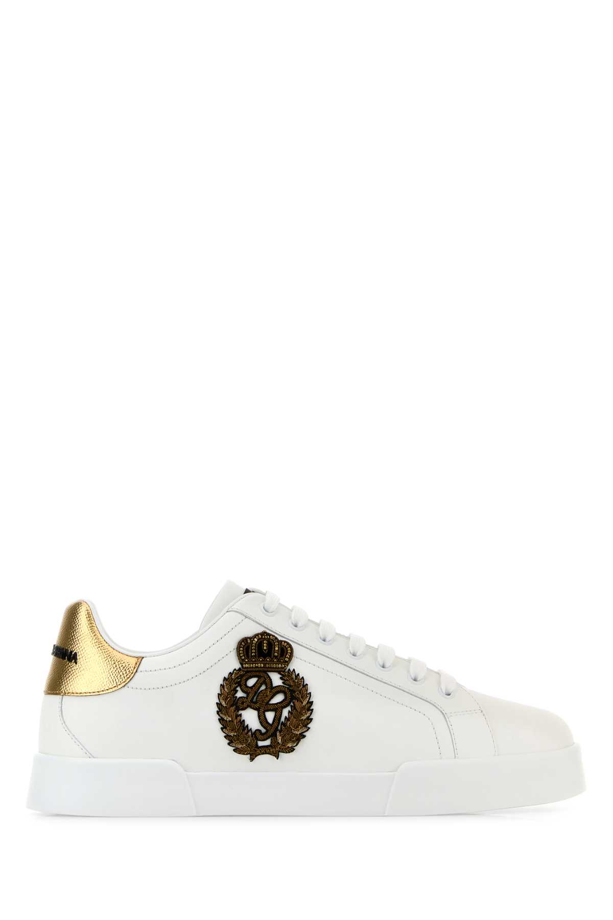 Dolce & Gabbana Portofino 白色皮革运动鞋