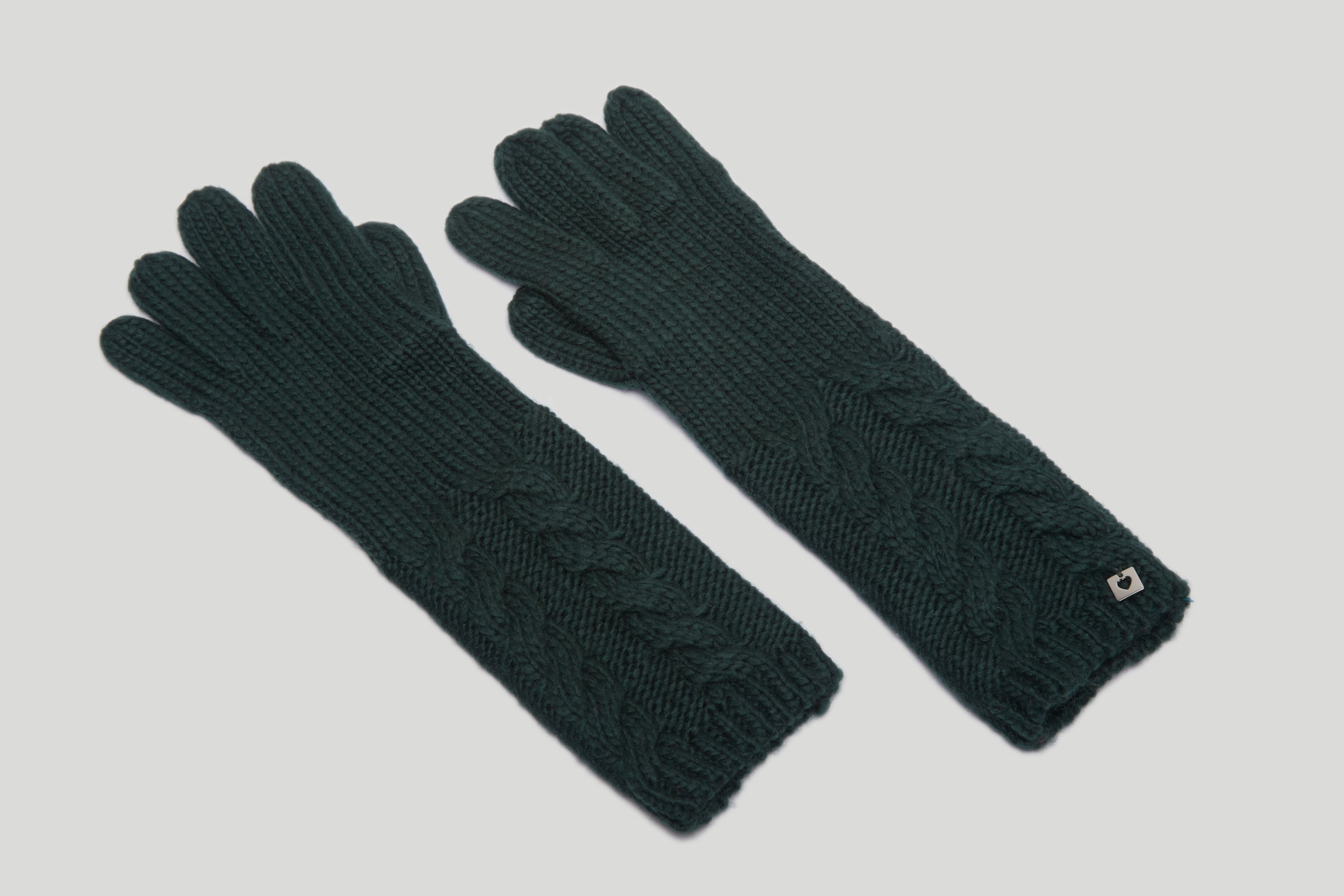 Twinset Guanti in Maglia Verde Euclito
