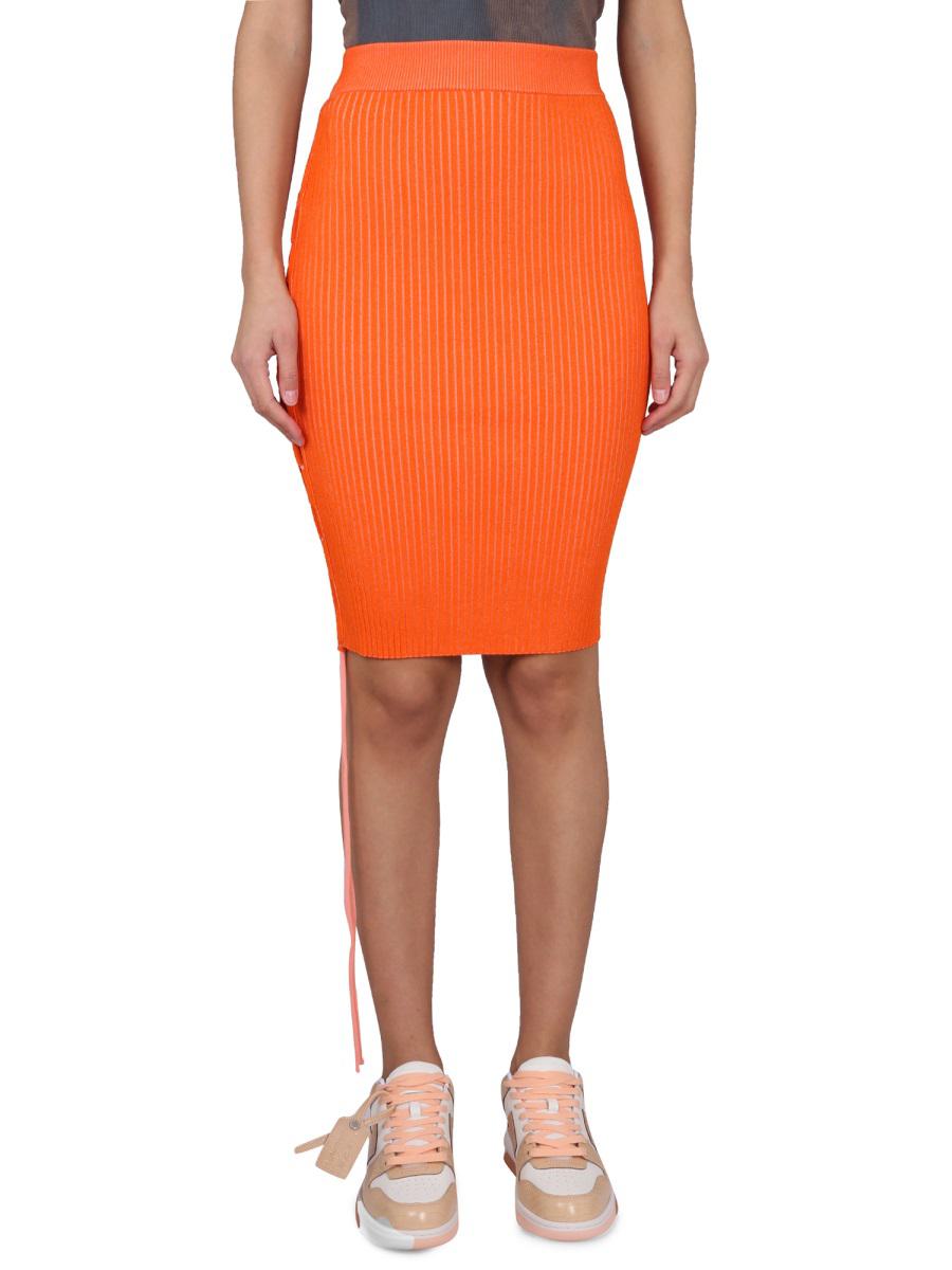 Off-White Cut-Out Skirt