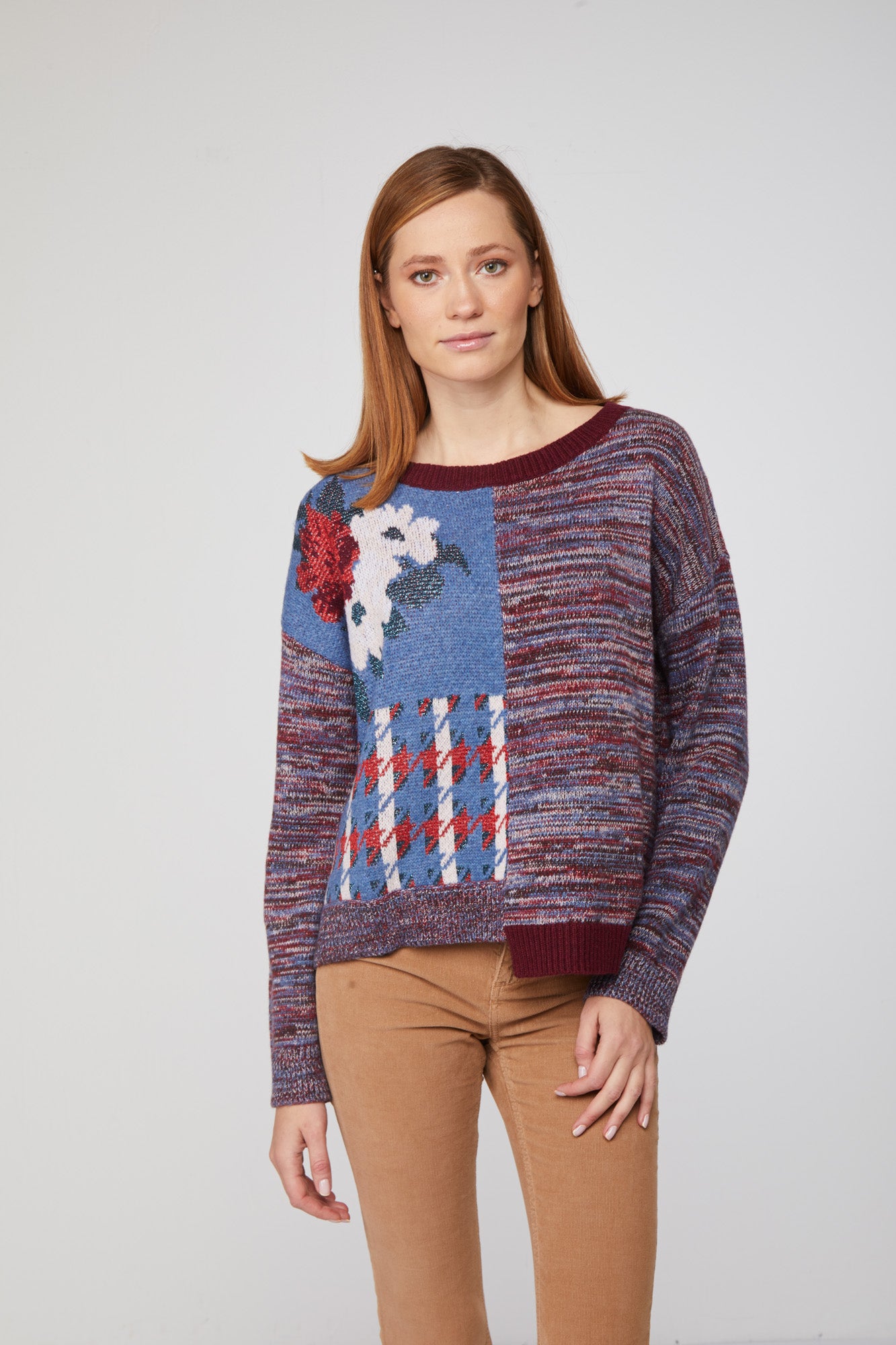 Twinset Maglione Patchwork多色