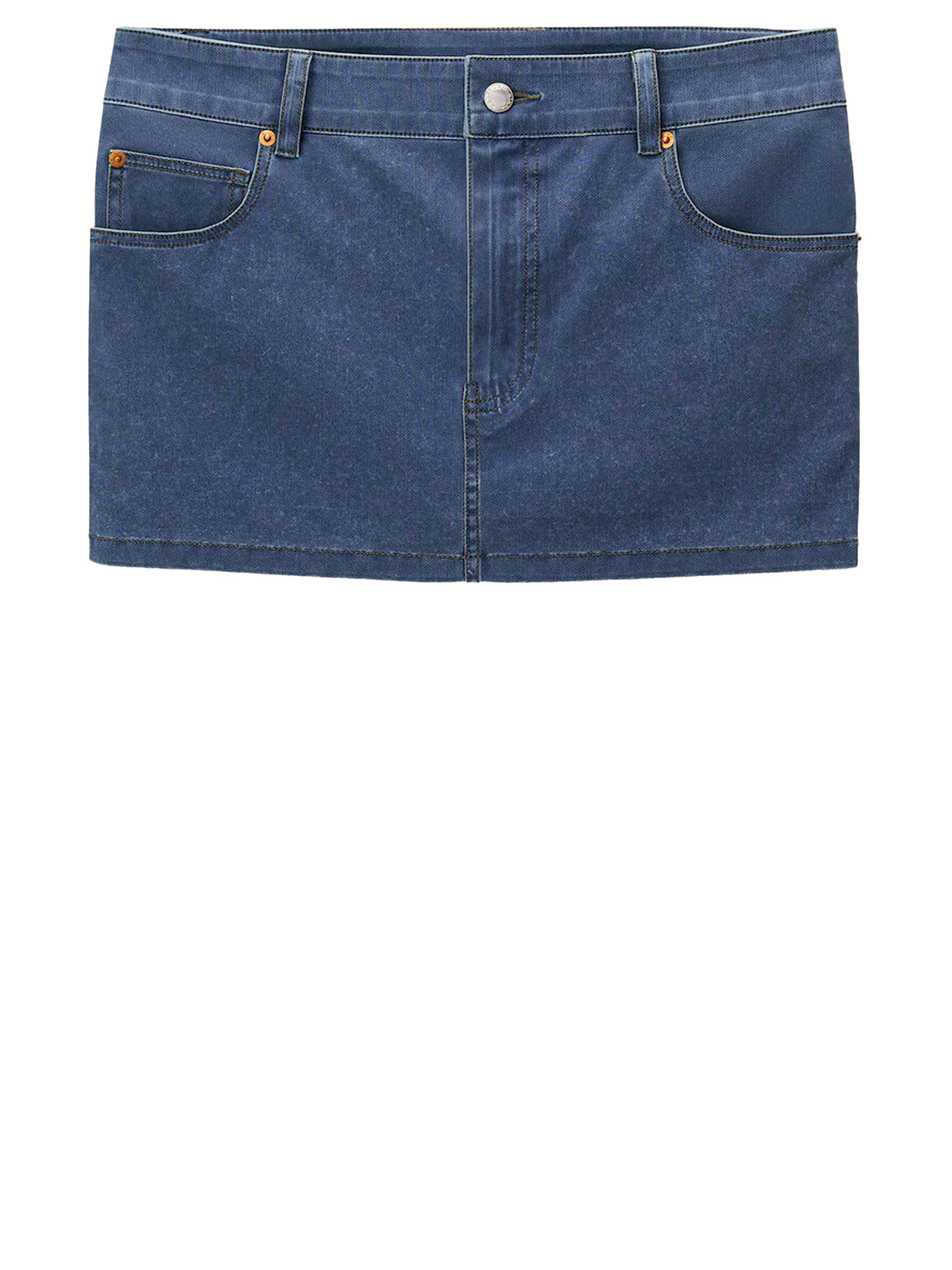 Miniskirt in denim trompeloeil