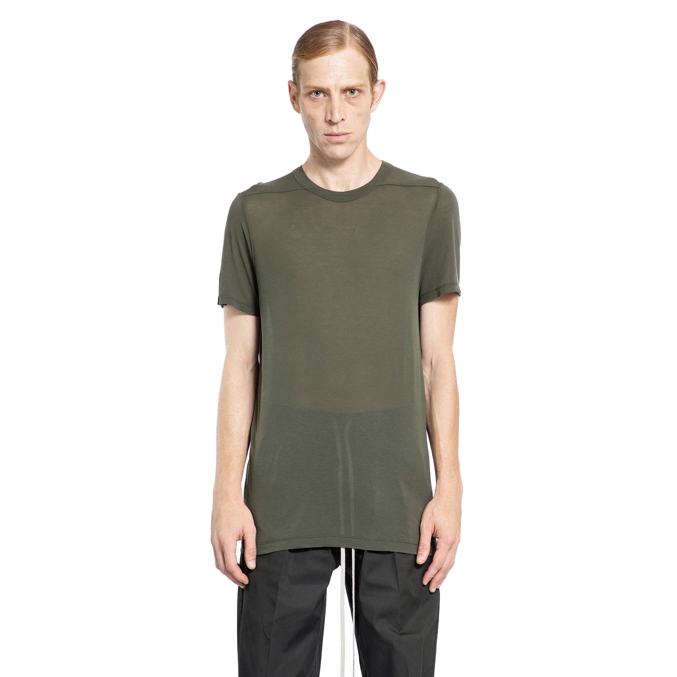 RICK OWENS MAN GREEN T-SHIRTS & TANK TOPS