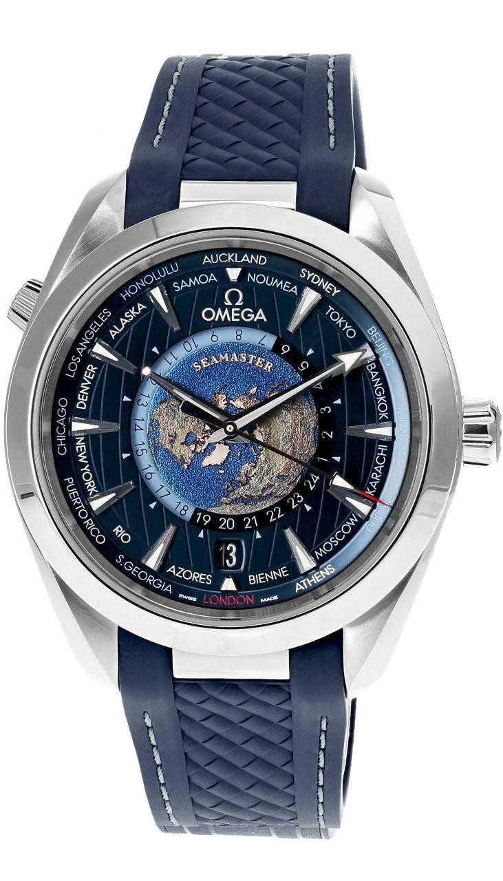 OMEGA Seamaster Aqua Terra 43MM CHRONO GMT Worldtimer Men's Watch 220.12.43.22.03.001 / 22012432203001