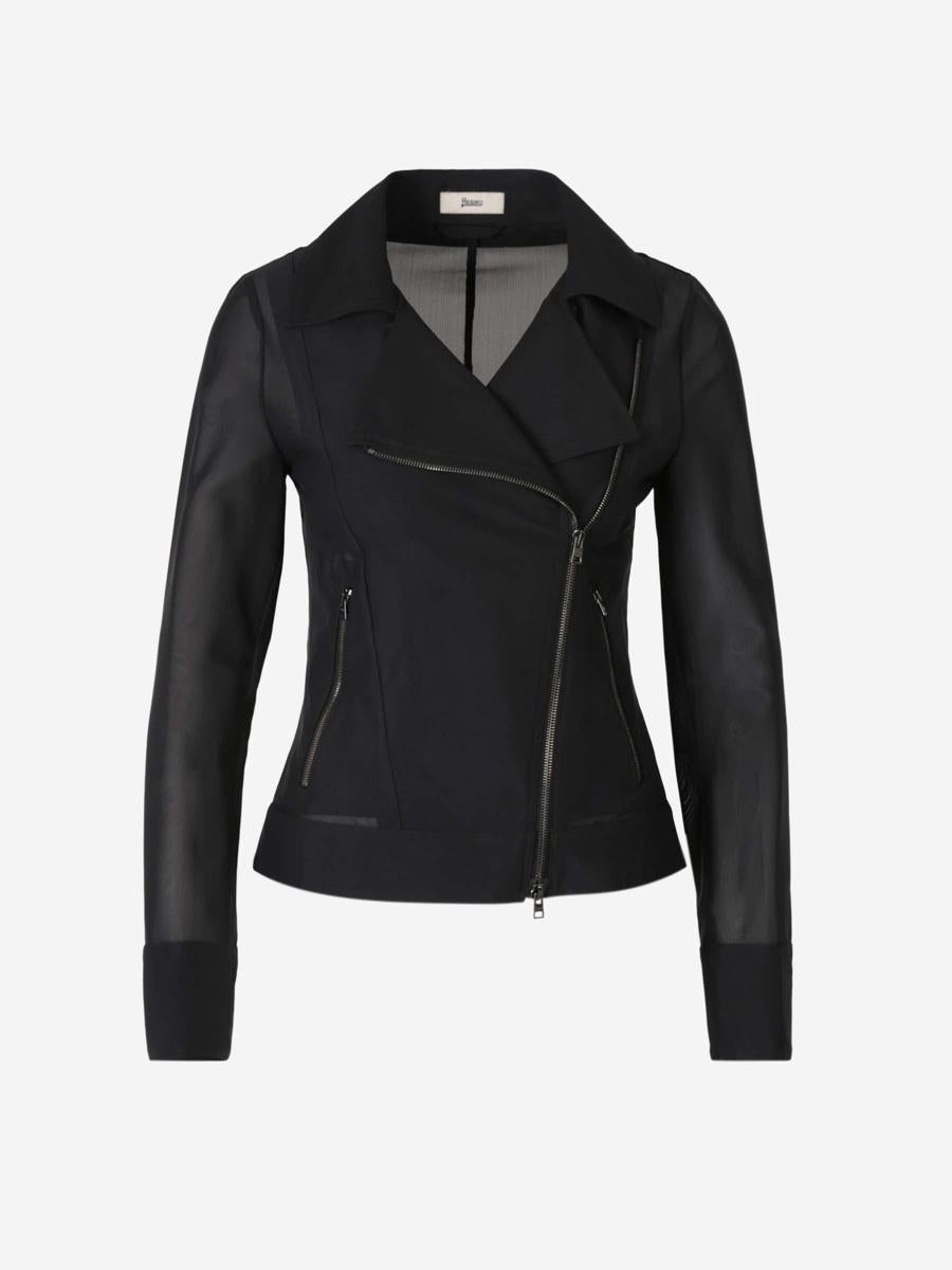 Herno Mesh Biker Jacket