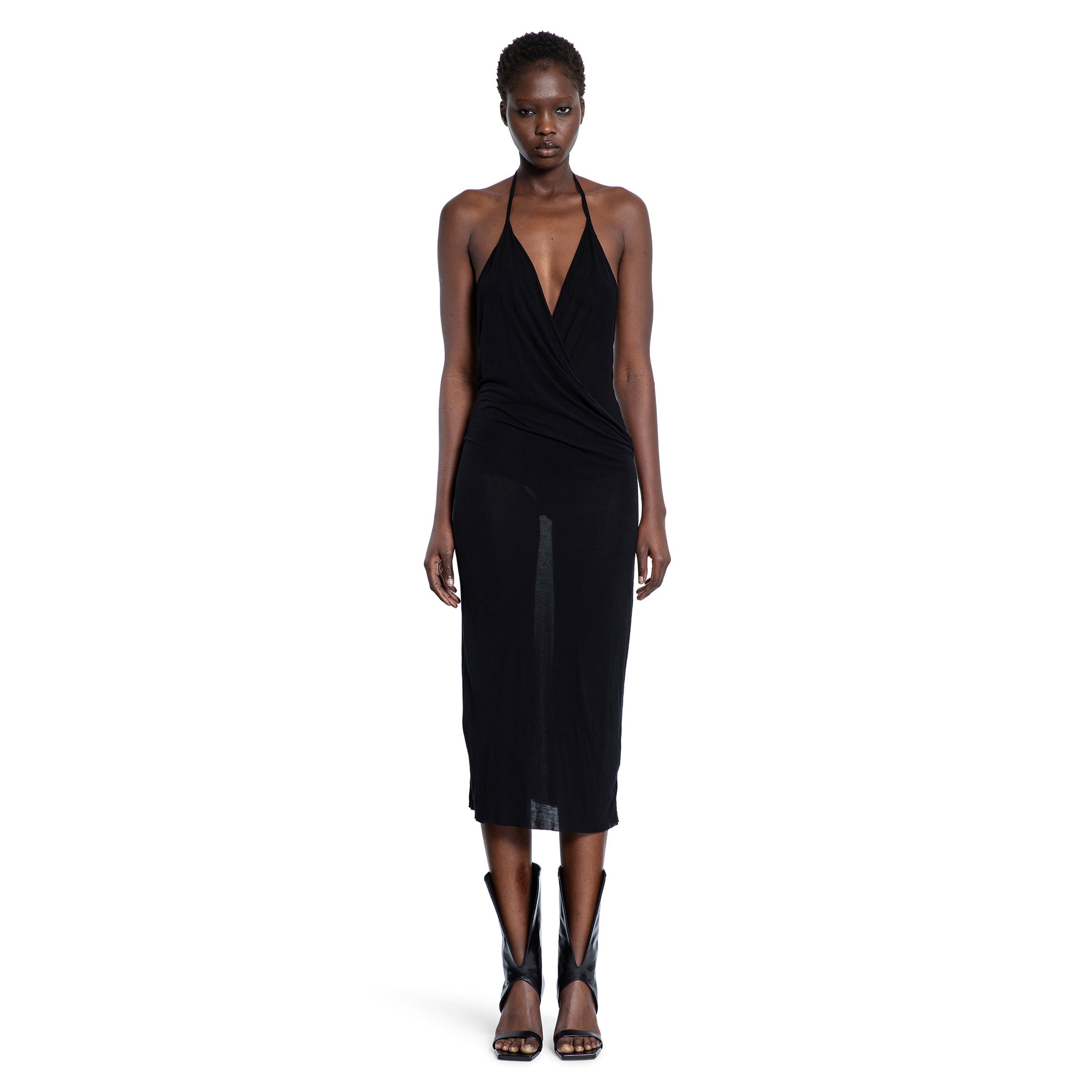 RICK OWENS WOMAN BLACK DRESSES