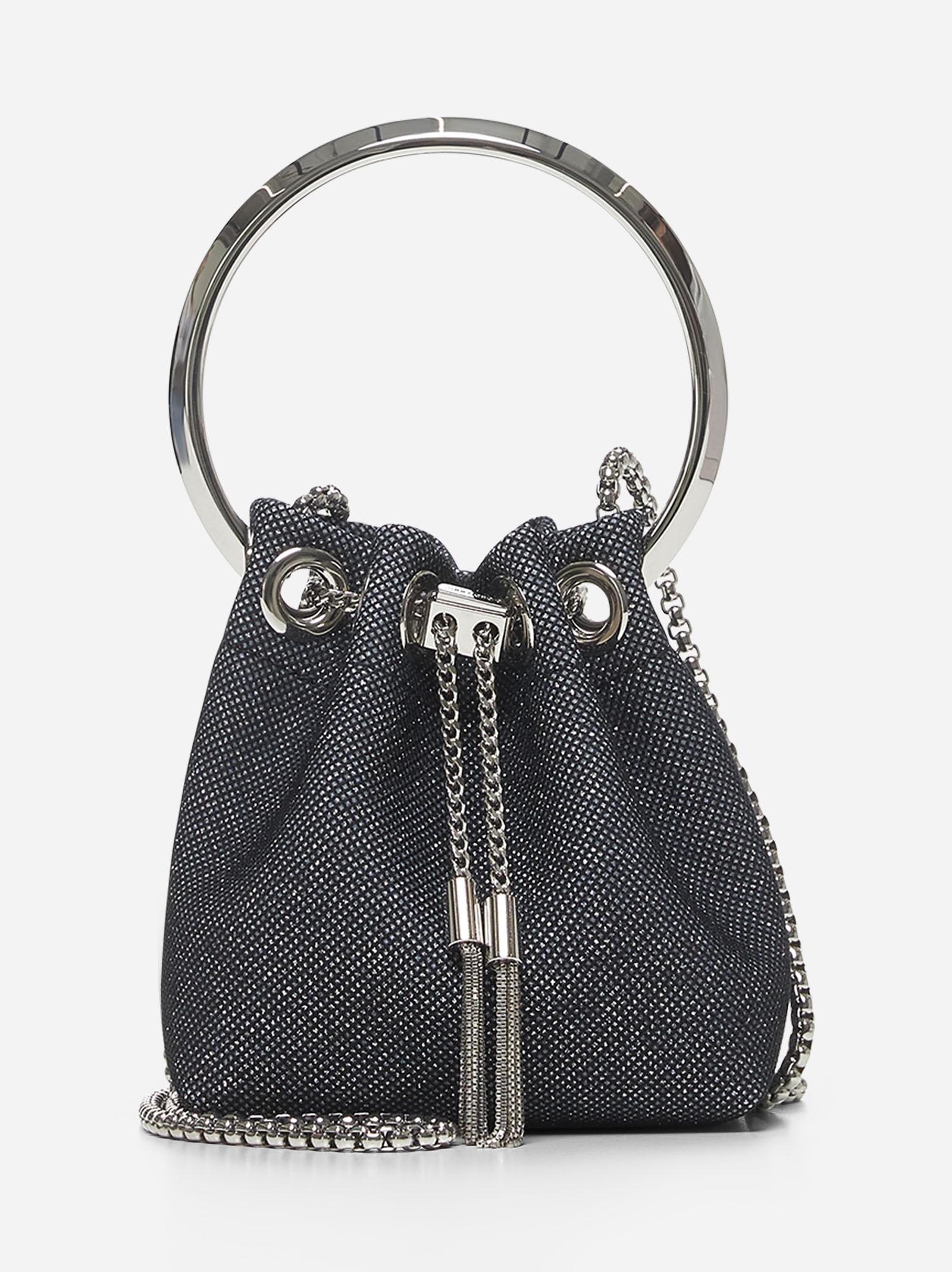 Jimmy Choo Grey Micro Bon Bon Handbag