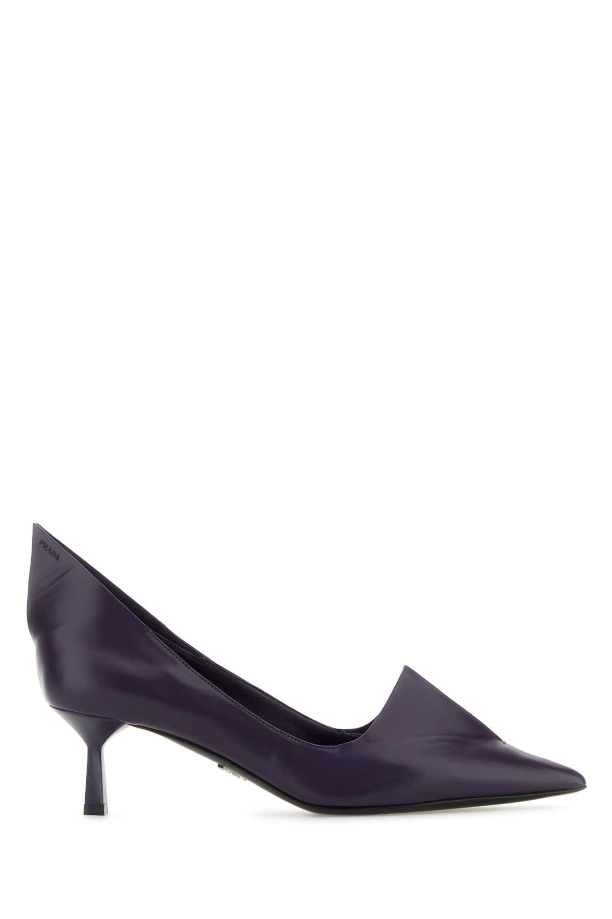 Prada 紫色皮革高跟鞋