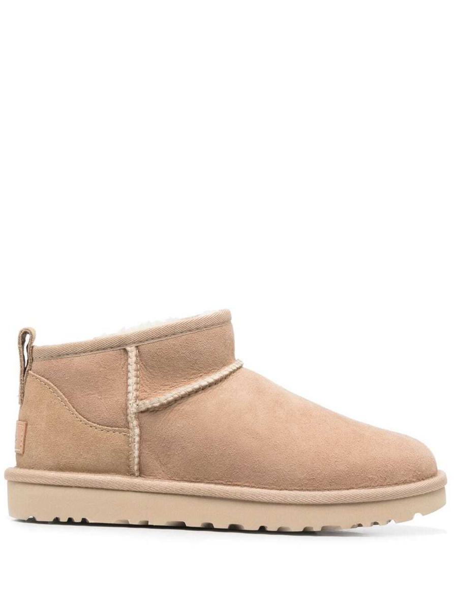Beige 'Ultra Mini' Boots In Suede Woman