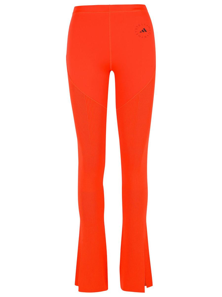 Adidas By Stella McCartney 'Yoga' Red Polyester Blend Leggings
