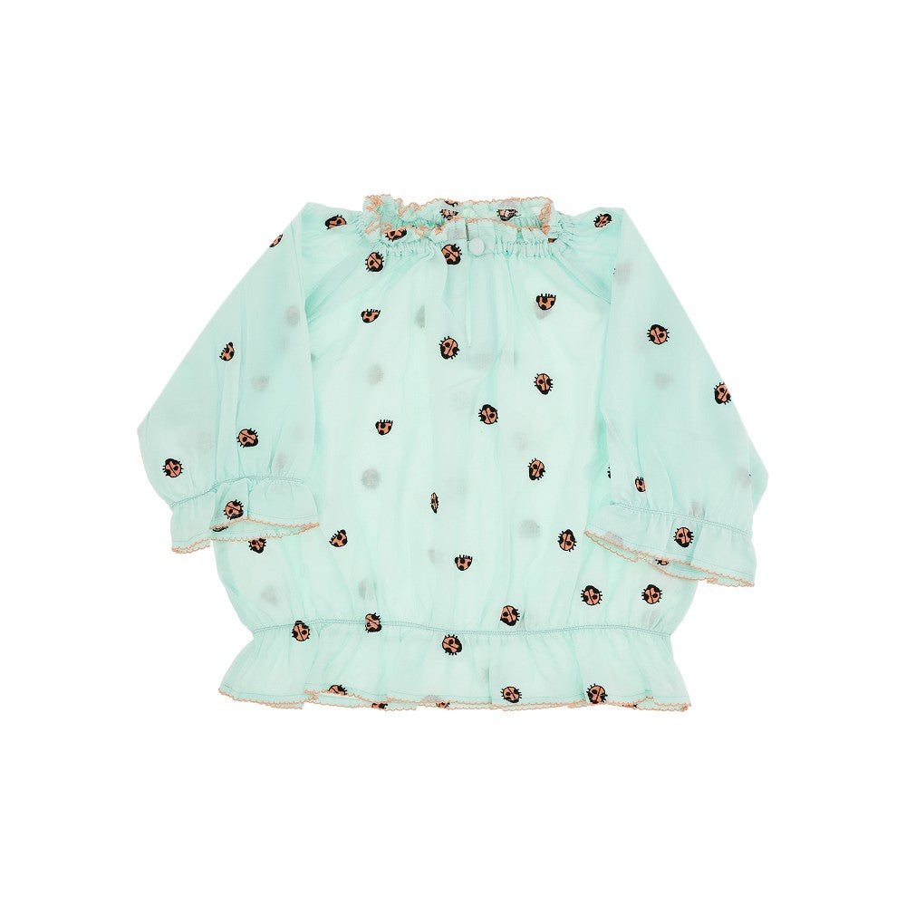 STELLA MCCARTNEY Embroidered organic cotton blouse Kids 6Y