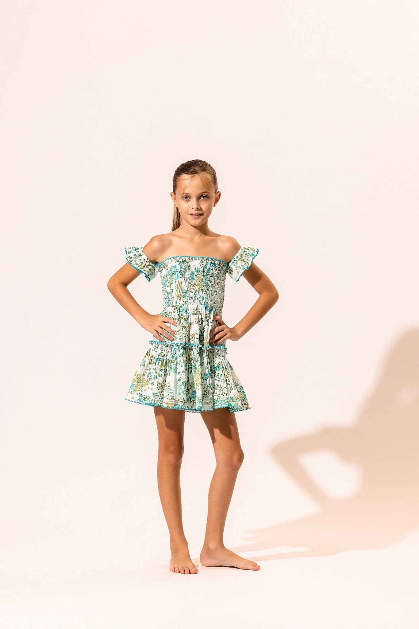 Kids Mini Dress Aurora - Aqua Queen Liberty