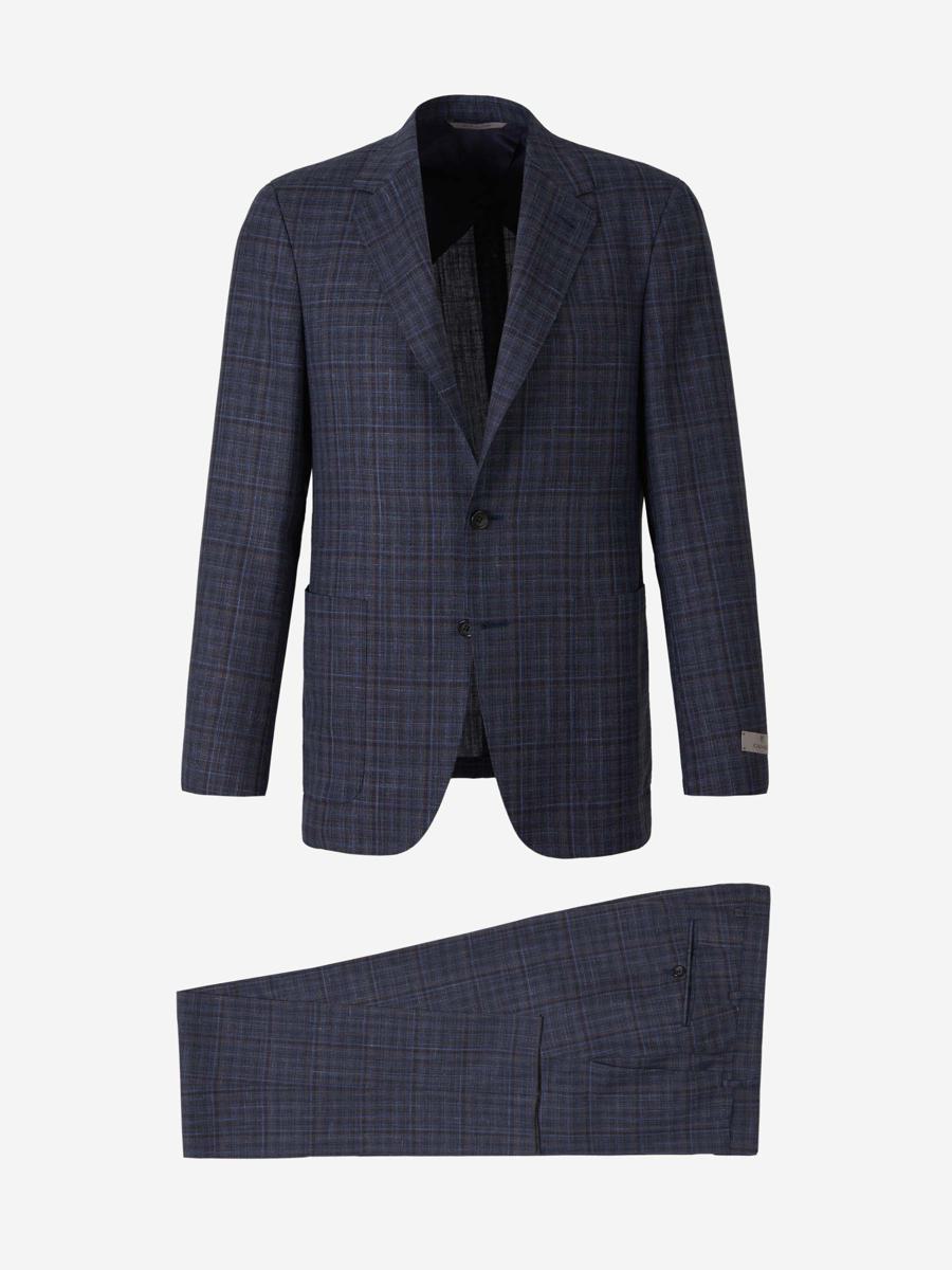 Canali 格纹西装