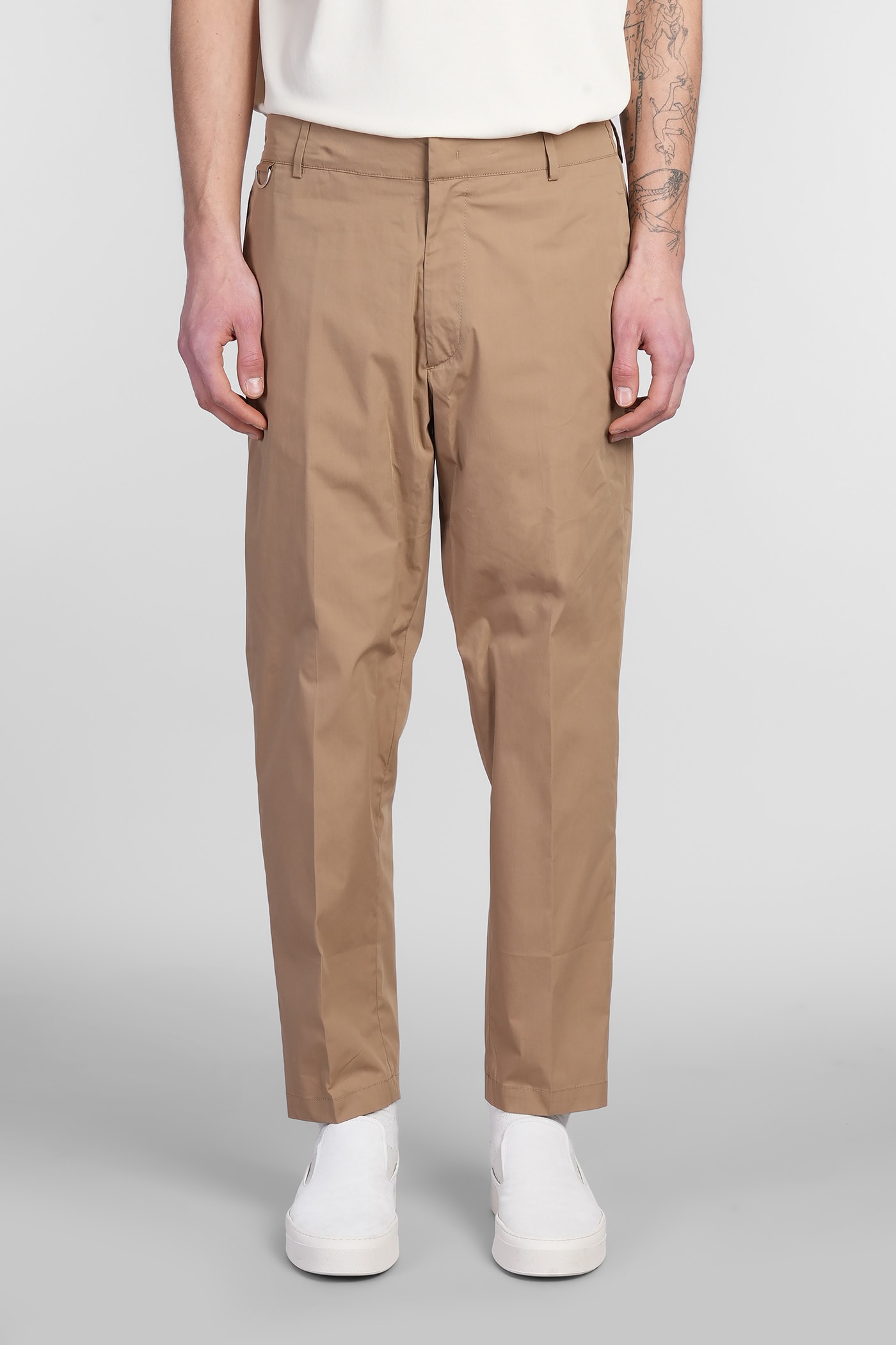Low Brand George Pants In Camel Cotton