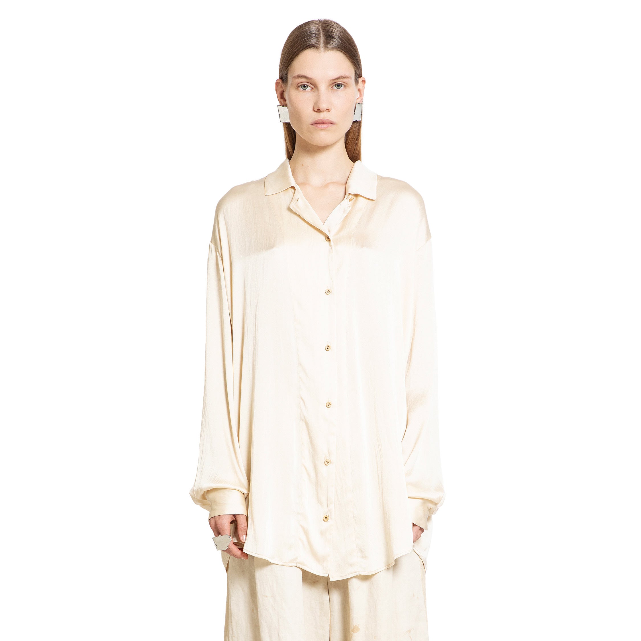 UMA WANG WOMAN OFF-WHITE SHIRTS