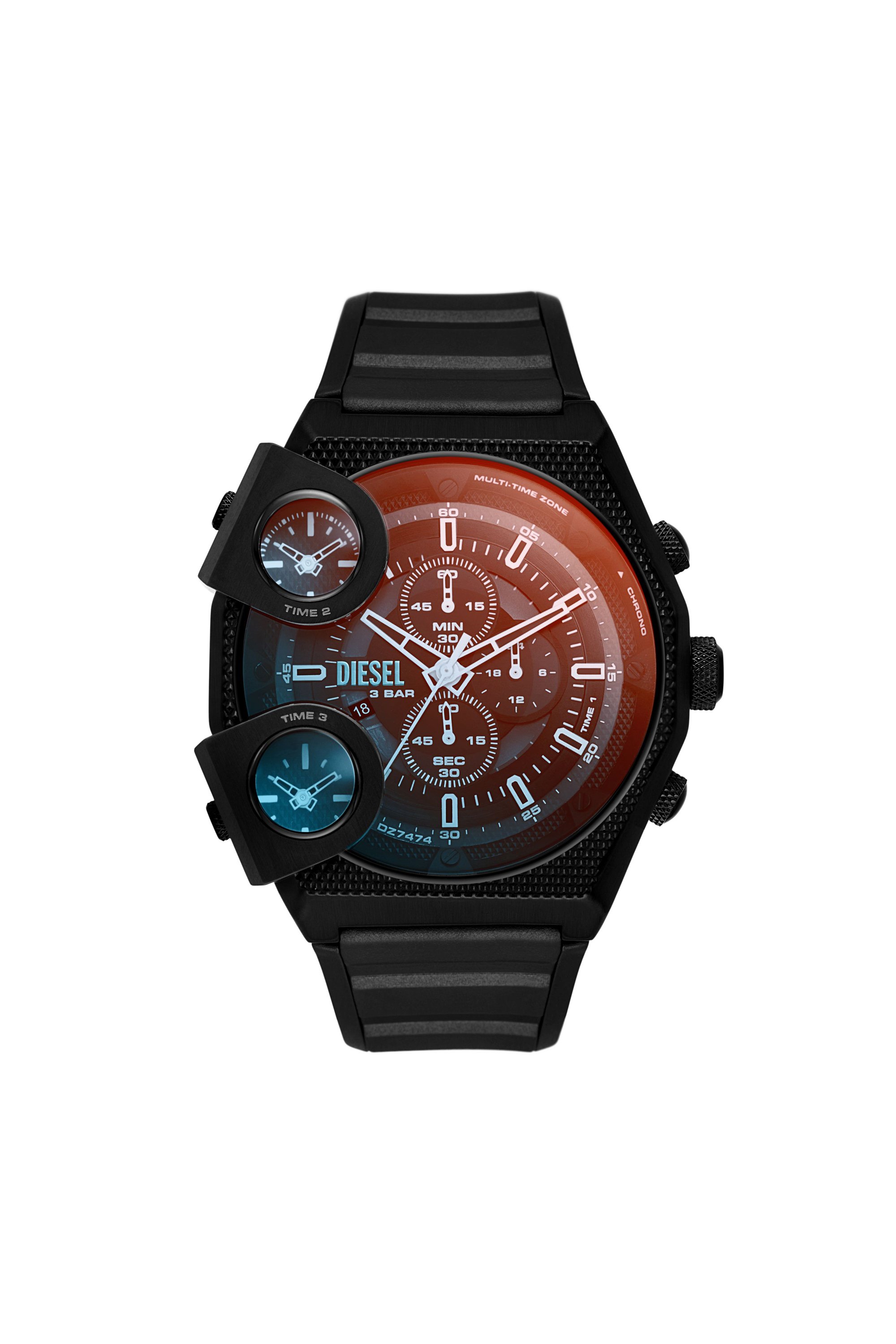 Diesel - Sideshow Black Silicone Watch - Timeframes - Man - Black