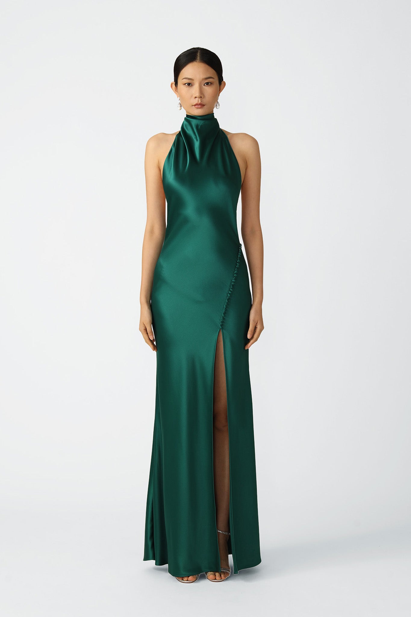 Penelope Backless Satin Gown