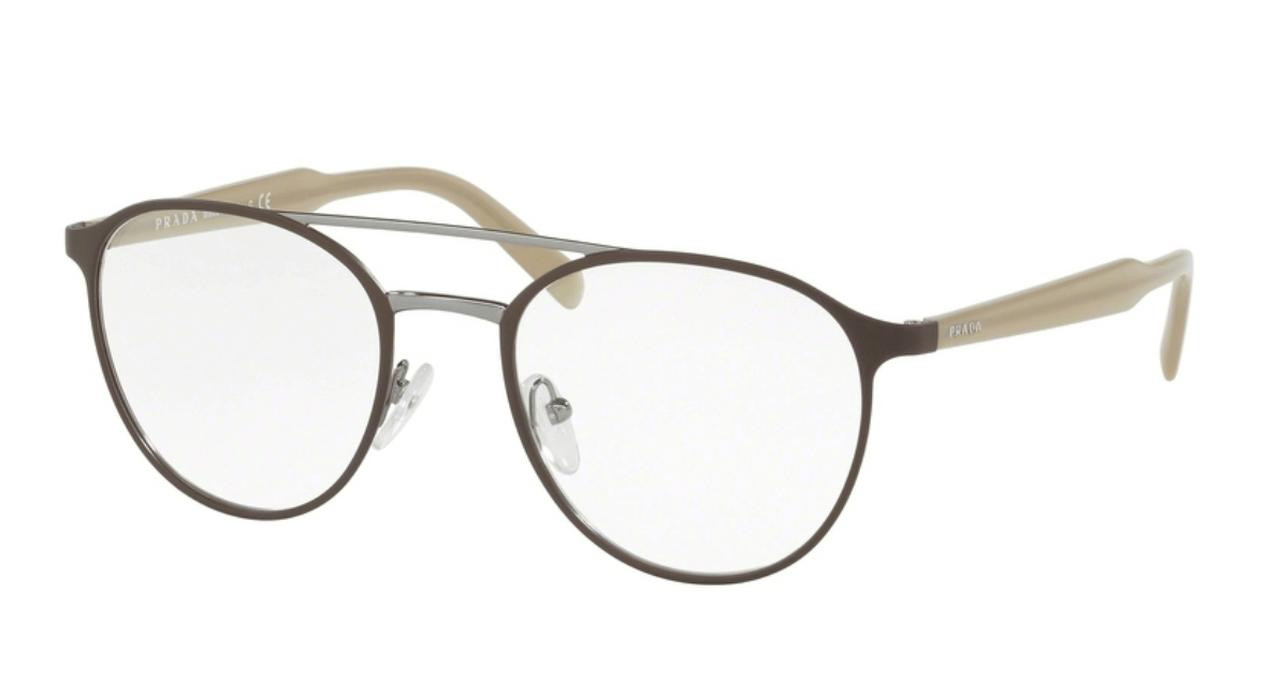 Prada Phantos Matte Brown LAH1O1 Metal Frame Men's Eyewear 0PR 60TV