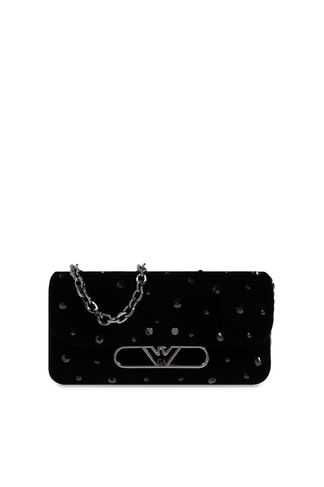 Emporio Armani 天鹅绒肩包