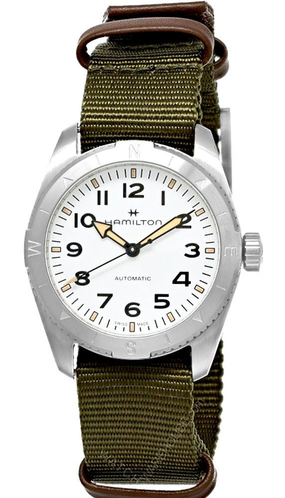 HAMILTON Khaki Field Expedition Automatic 37MM Green Textile Strap Men's Watch H70225910