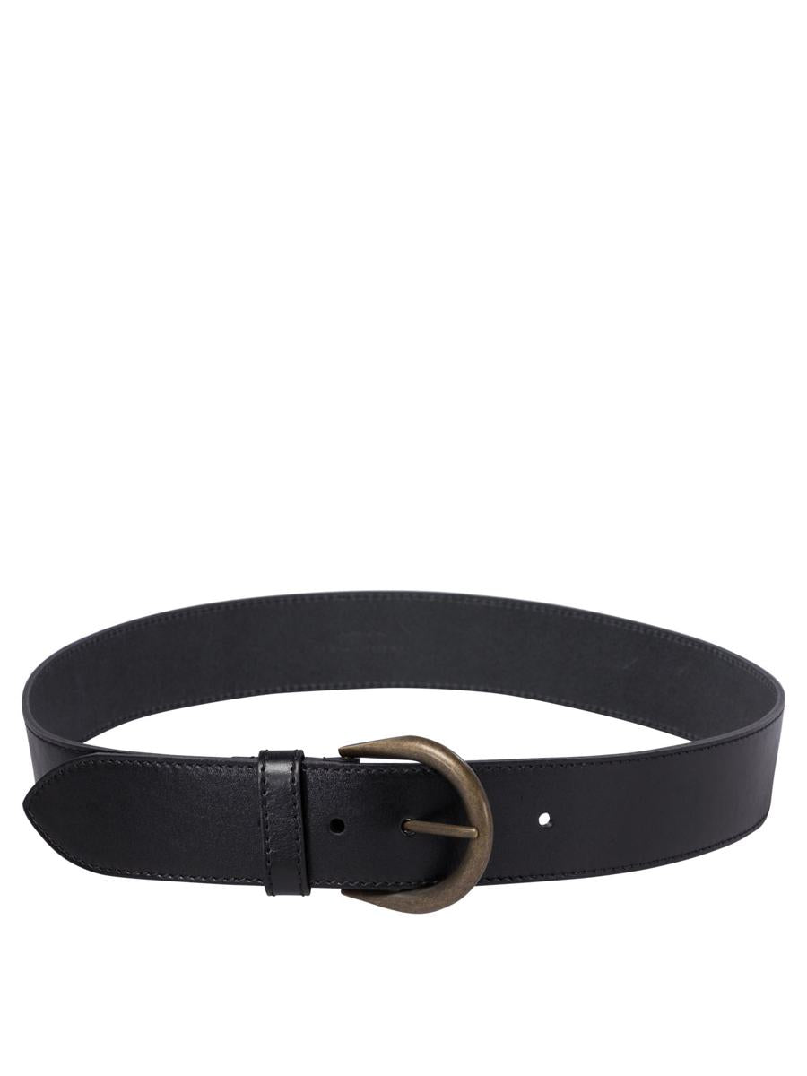 Saint Laurent Cintura In Pelle Con Chiusura Con Fibbia