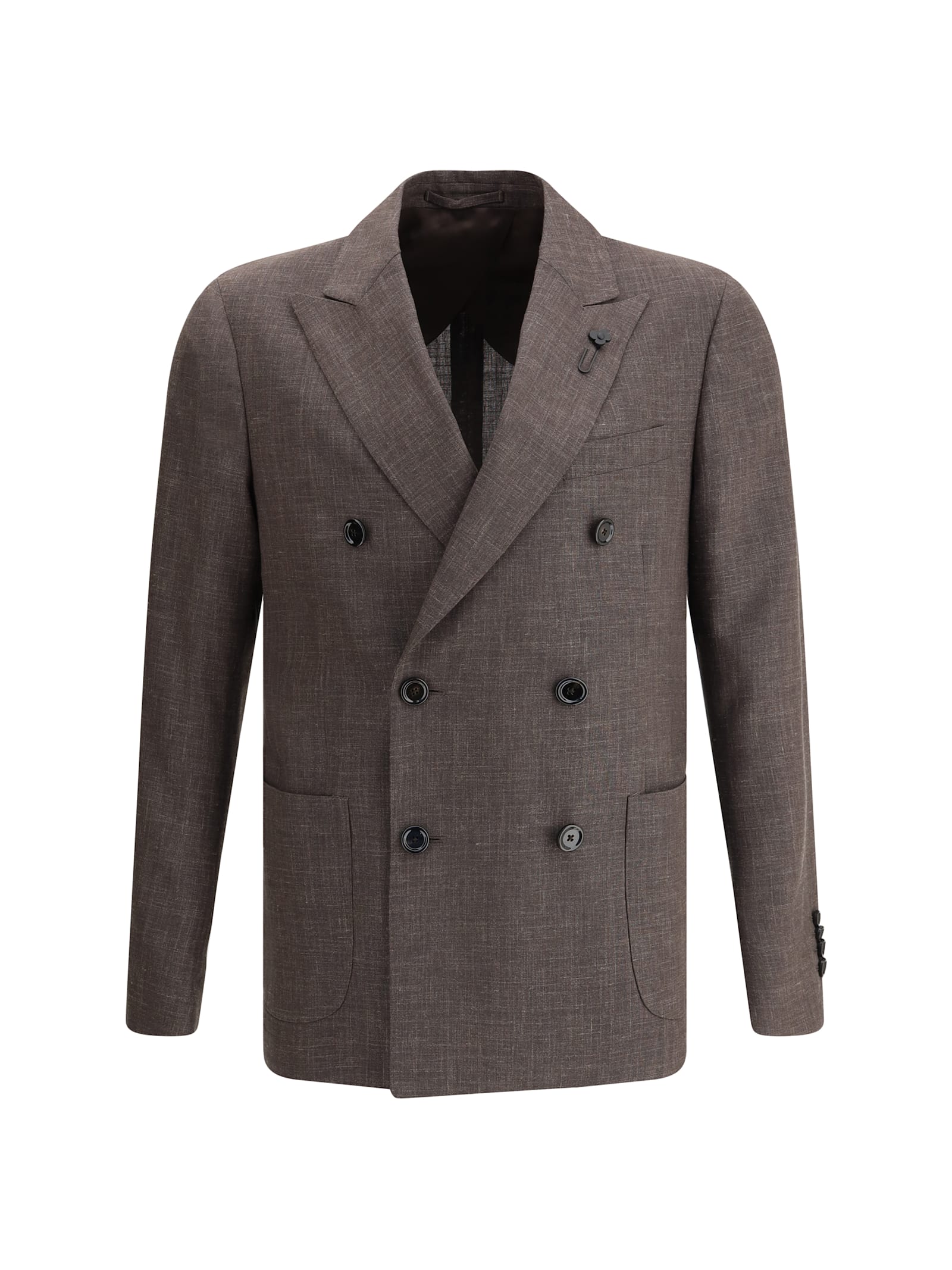 Lardini Blazer Jacket With Iconic Pin