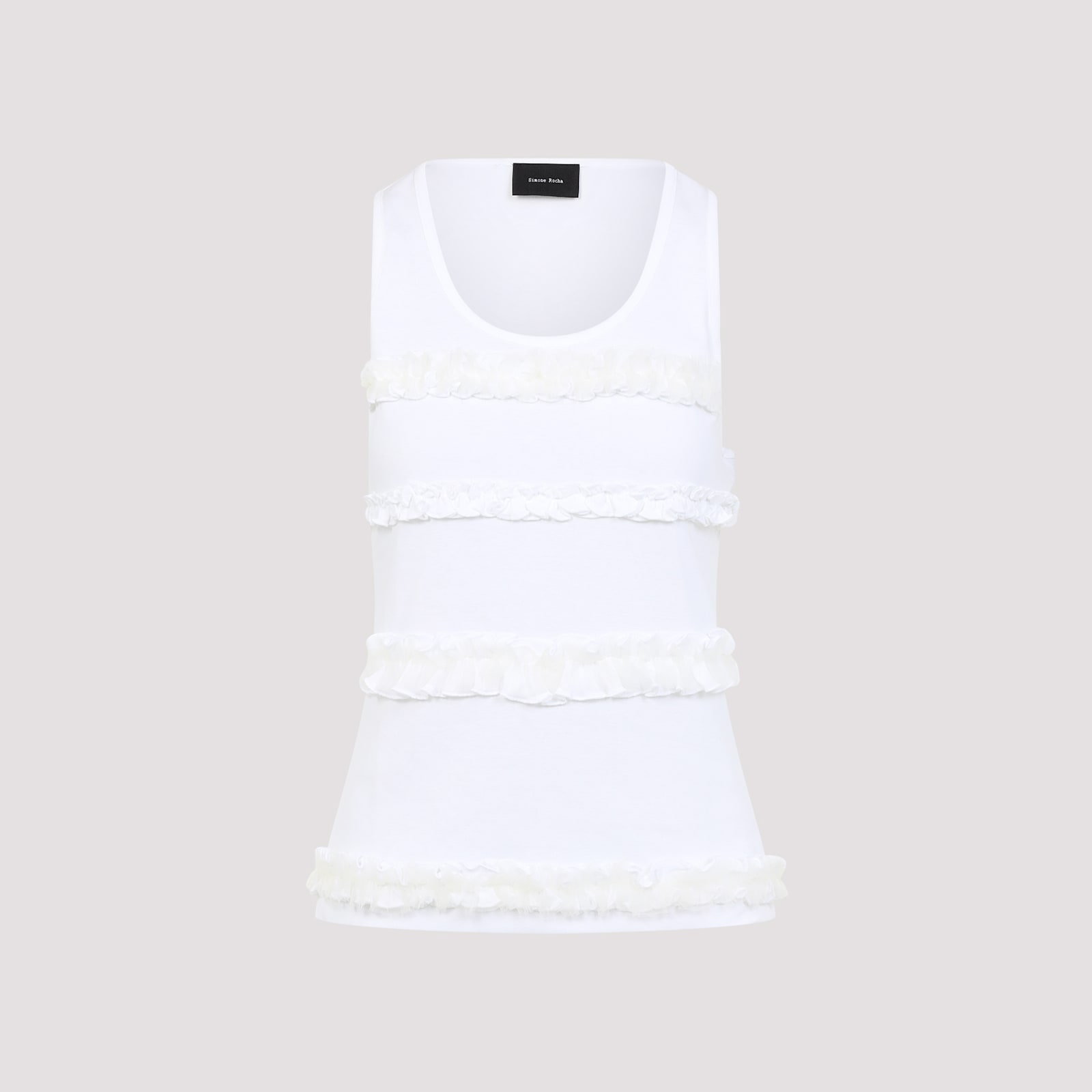 Simone Rocha 合身荷叶边背心