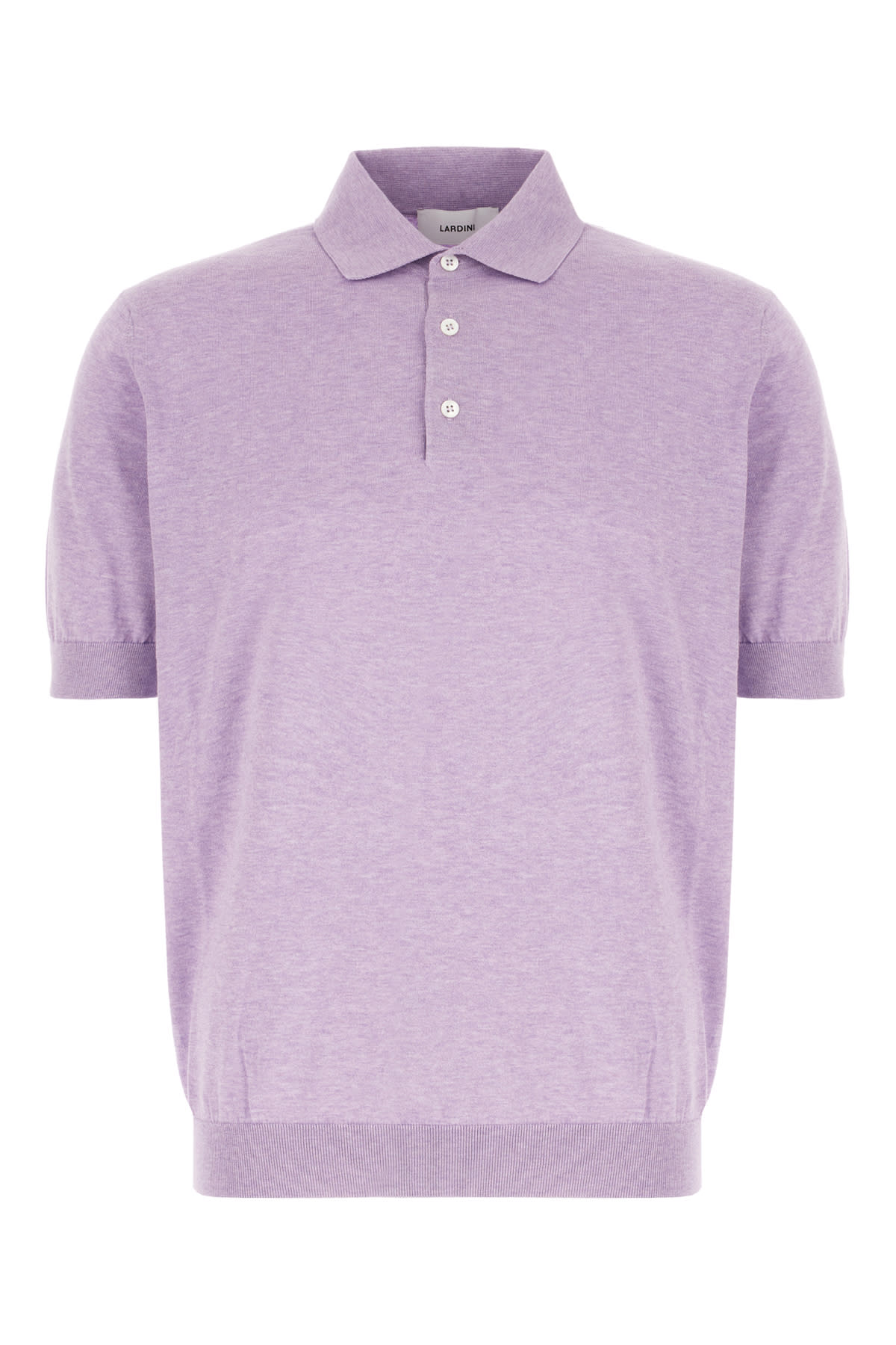 Lardini 薰衣草紫棉质Polo衫