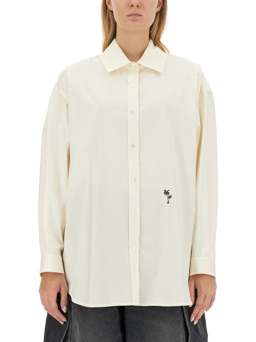Palm Angels Shirt With Embroidered Logo