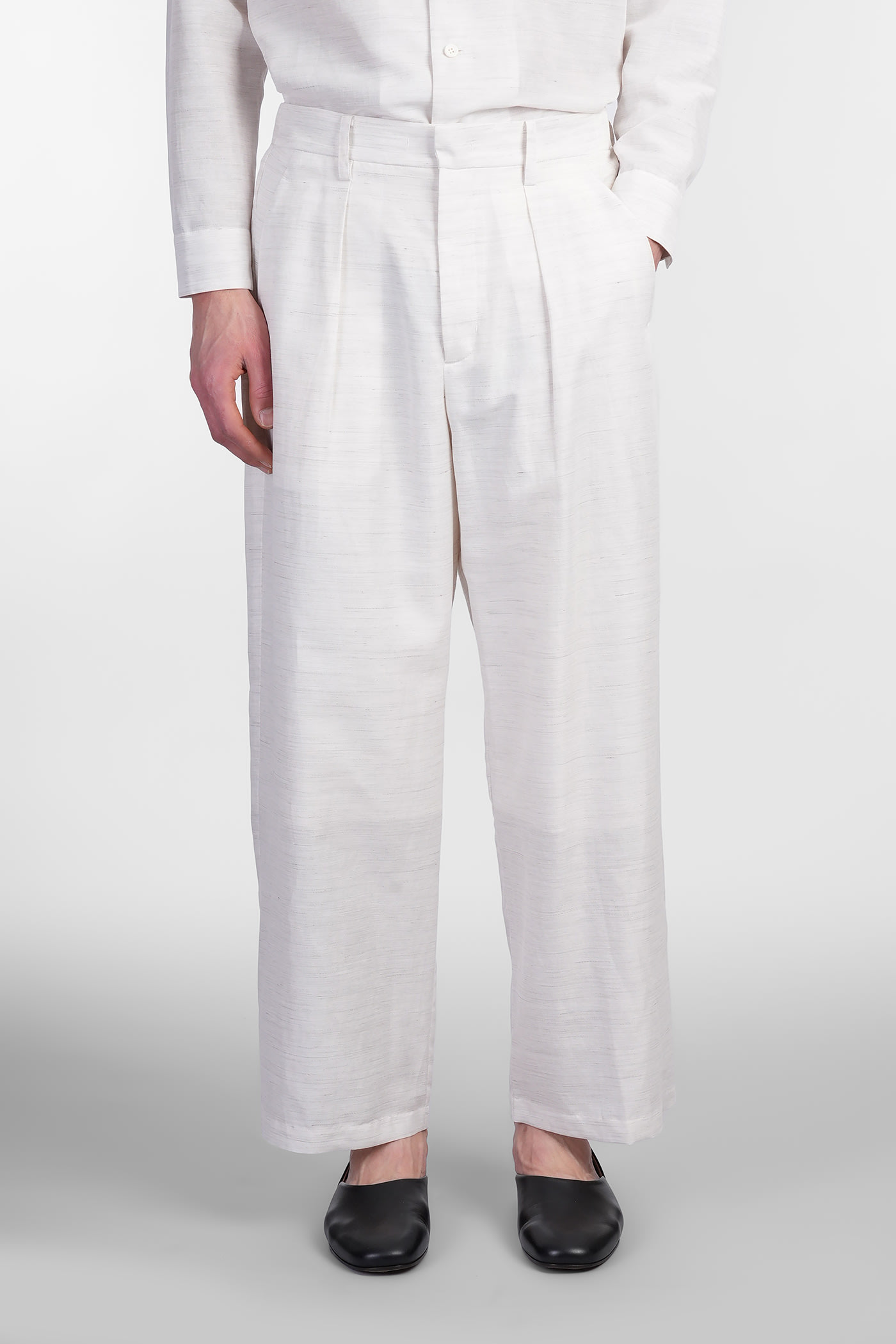Attachment Pants In White Linen