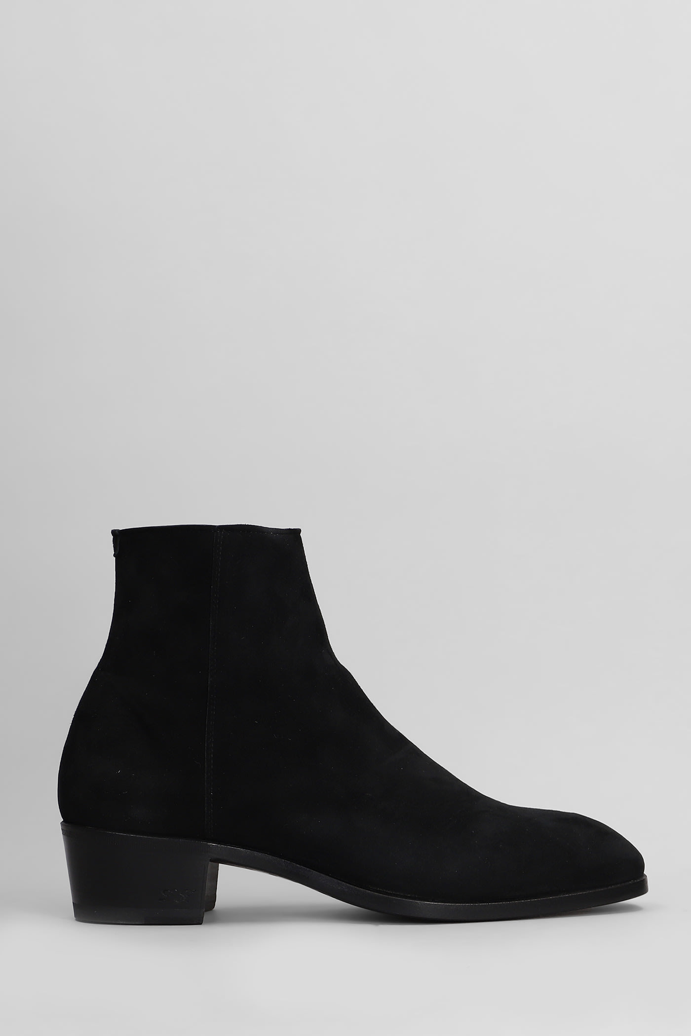 Lardini Esarvis Ankle Boots In Black Suede