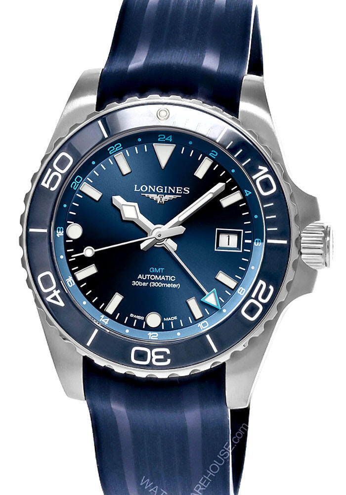 LONGINES Hydroconquest GMT Automatic 41MM Men's Watch L3.790.4.96.9 / L37904969